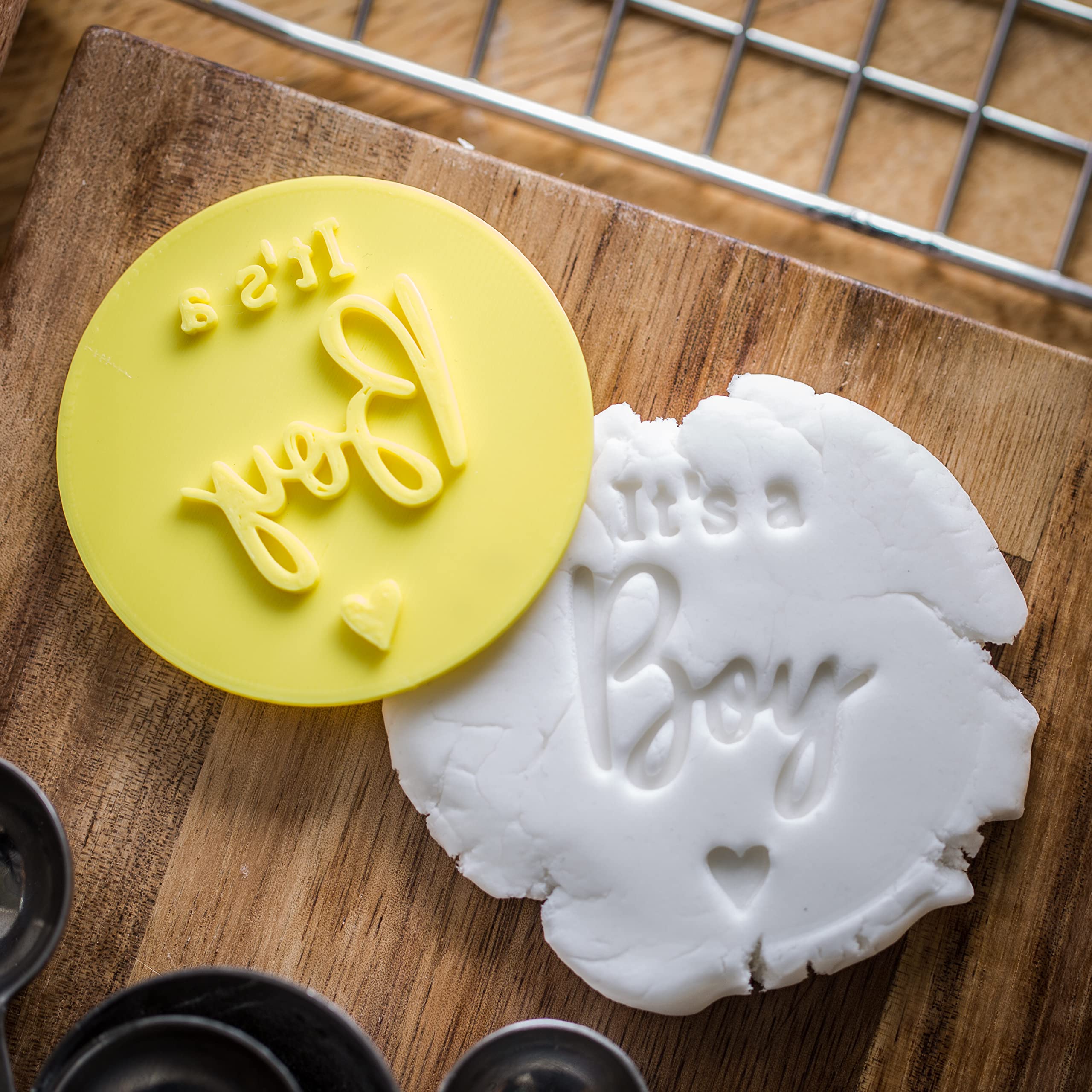 The Cookie Cutter Hub It'S A Boy Embosser/Stamp For Cupcakes Fondant Icing Clay Cake Baking Decoration