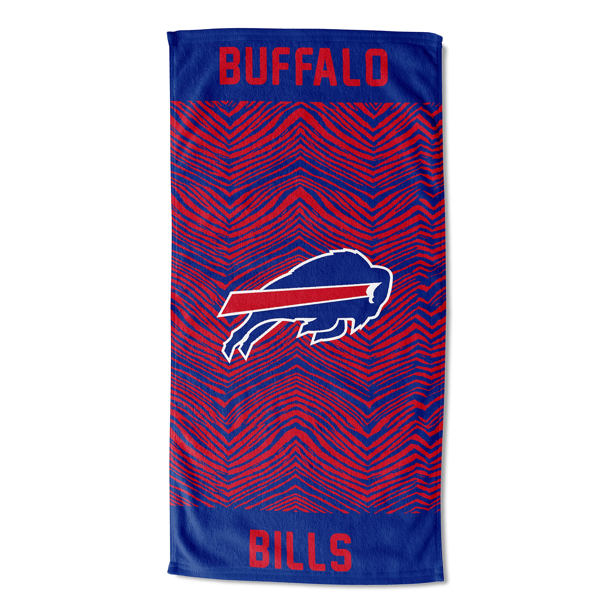 NORTHWEST Zubaz NFL Classic Zebra Print Beach Towel, 30x60, Buffalo Bills