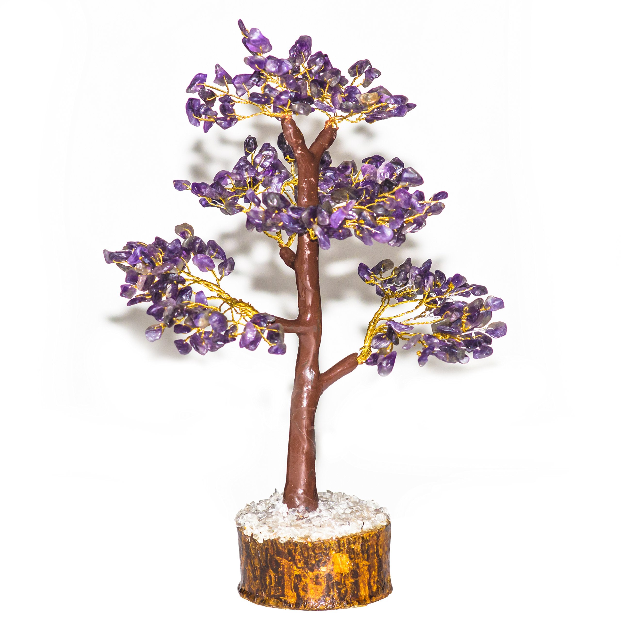 Amethyst Chakra Tree of Life - Crystal Tree for Positive Energy, Feng Shui Decor - Handmade Gemstone Tree, Good Luck Money Bonsa