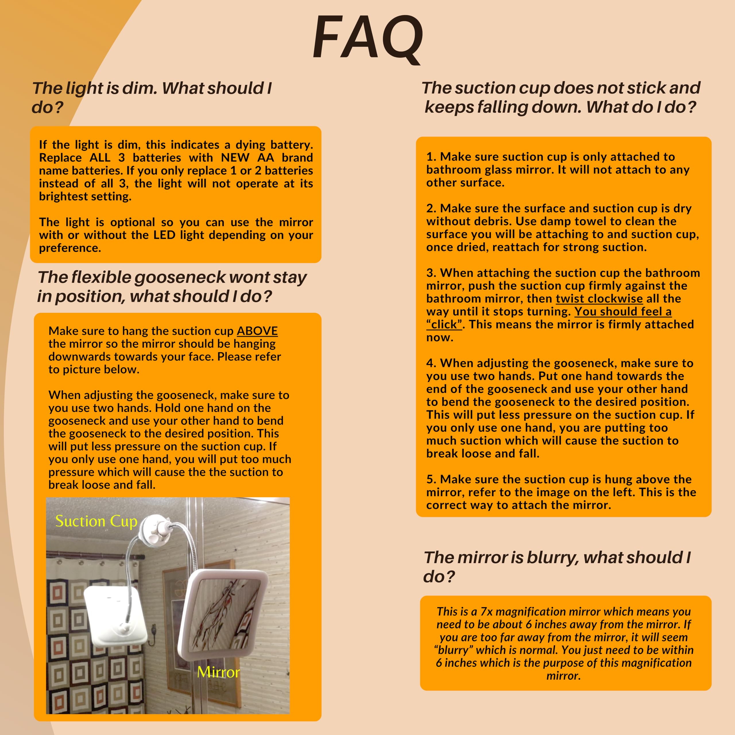 Sunplustrade Makeup Mirror With Led Lights And Magnification, Portable Cordless Design For Home And Travel With Flexible Goosene