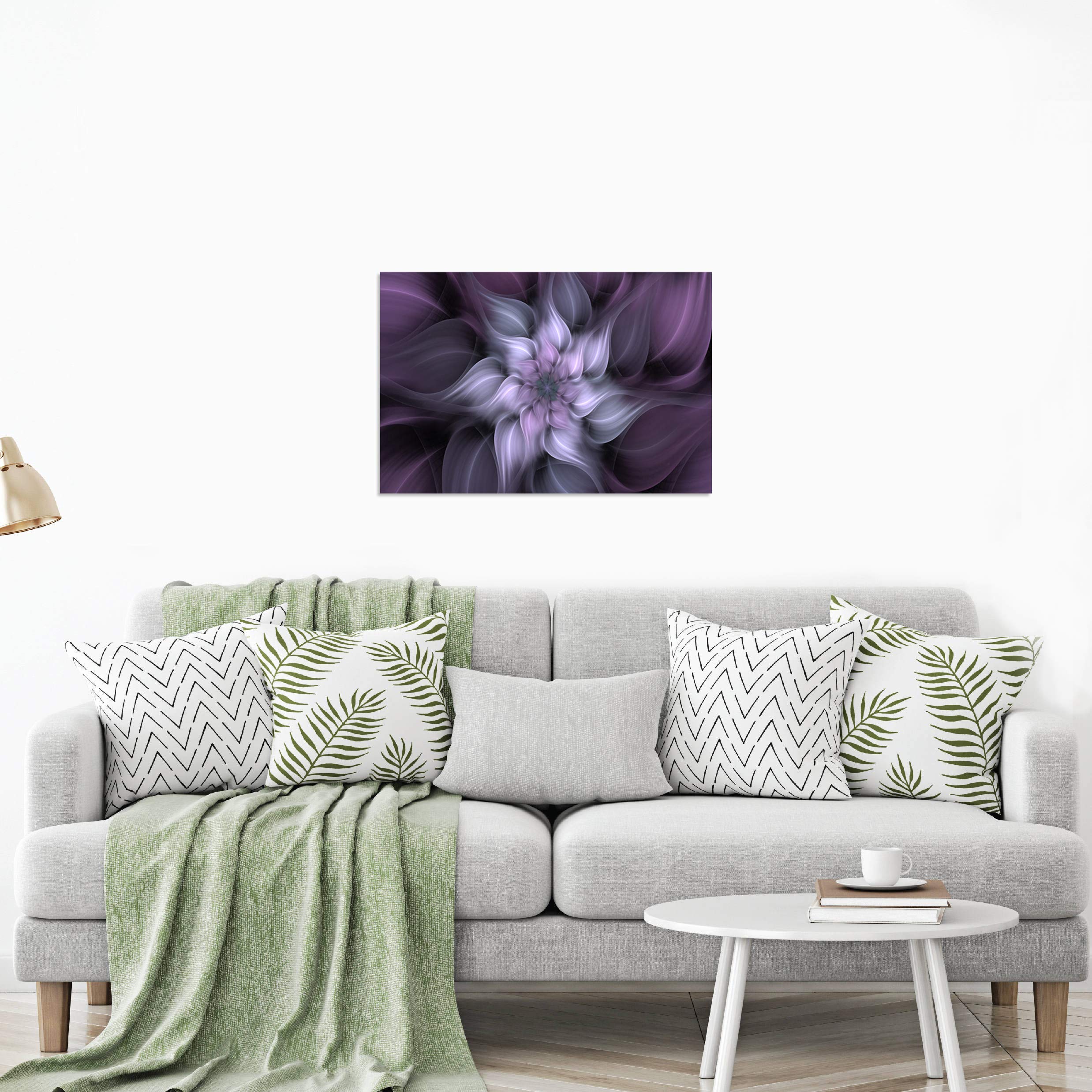 TutuBeer 1 Panel Bauhinia Chinese Redbud Purple Flower Plant Botany Picture Flower Artwork Oil Painting on Canvas Stretched and Framed 16x24 inch Print Home Decor Living Room Bedroom Wall Art Hanging