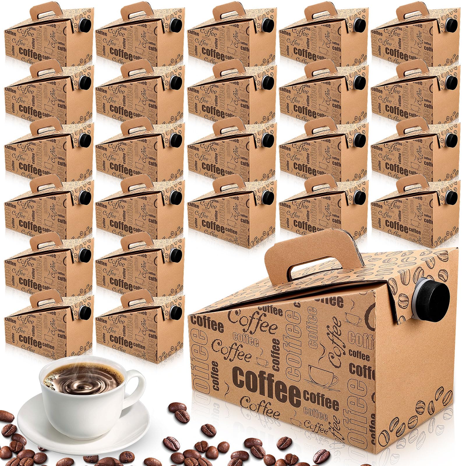 Resholder 10 Pack Disposable Coffee Box Dispensers 96 oz Coffee to Go
