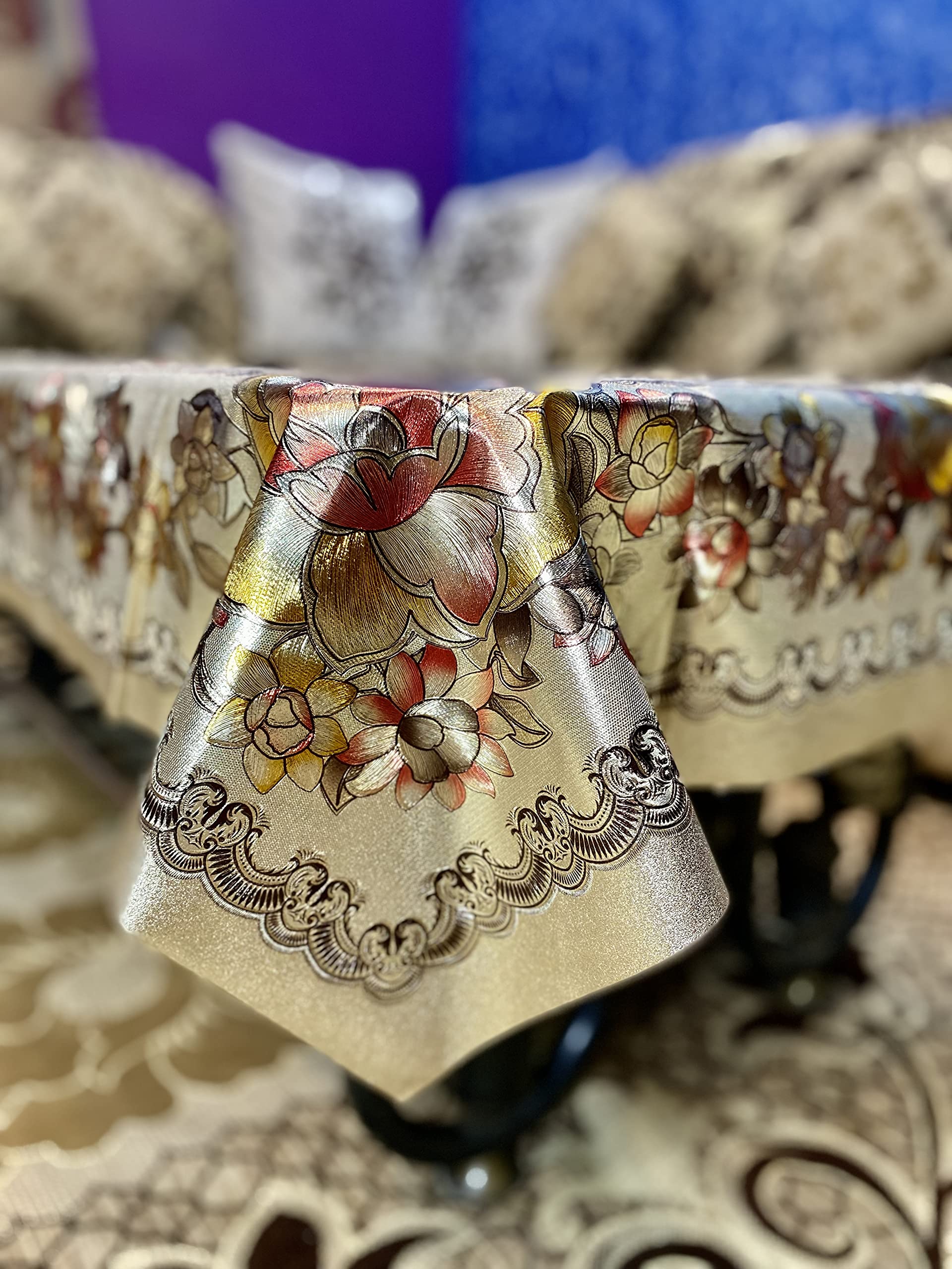 Jainco Decor 4 Seater Center Table Cover Dining Table Cloth, 36 * 60 inches PVC