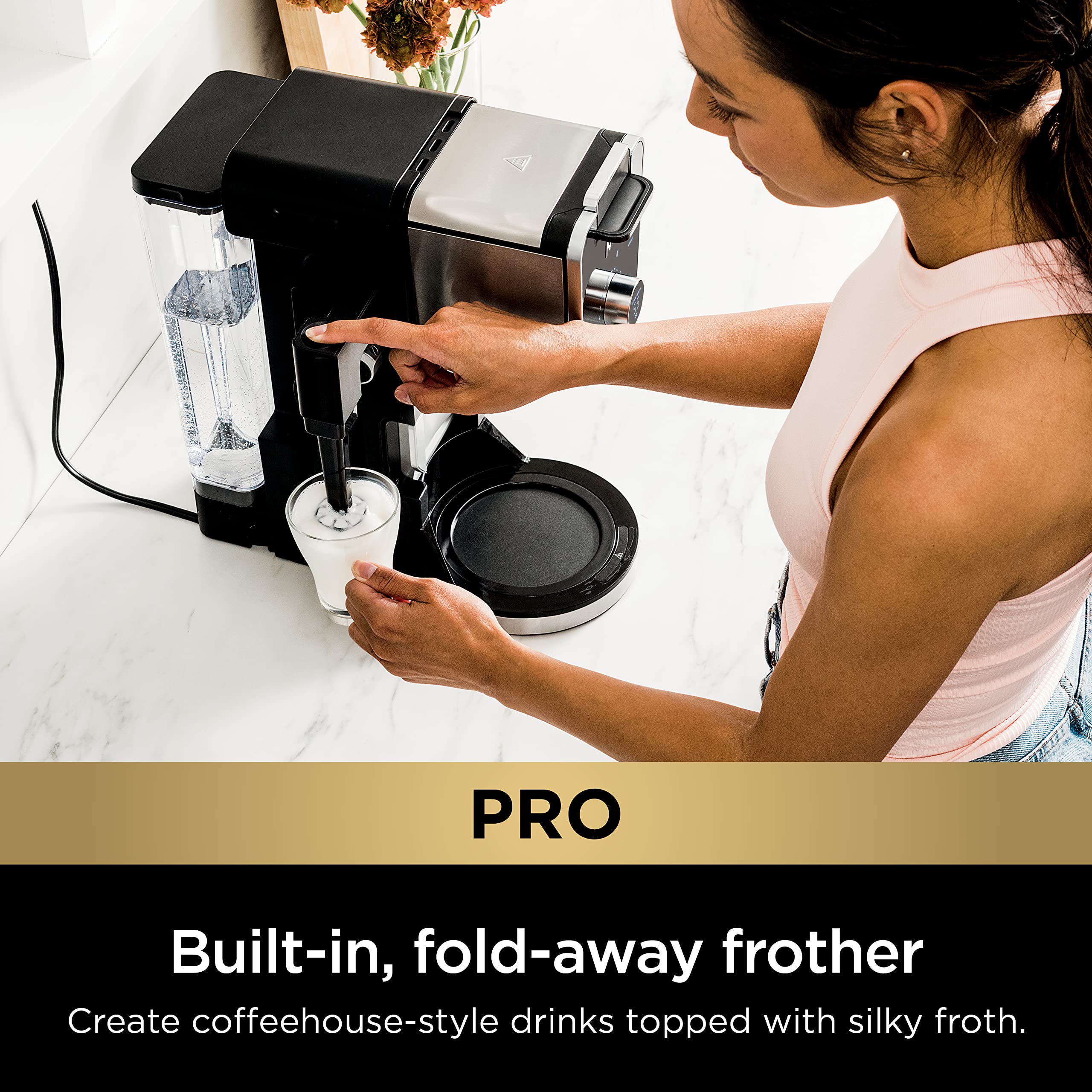Ninja Hot And Iced Coffee Maker, Single Serve Coffee Maker And Drip Coffee Machine, Dualbrew Pro Specialty 12-Cup With K-Cup Com