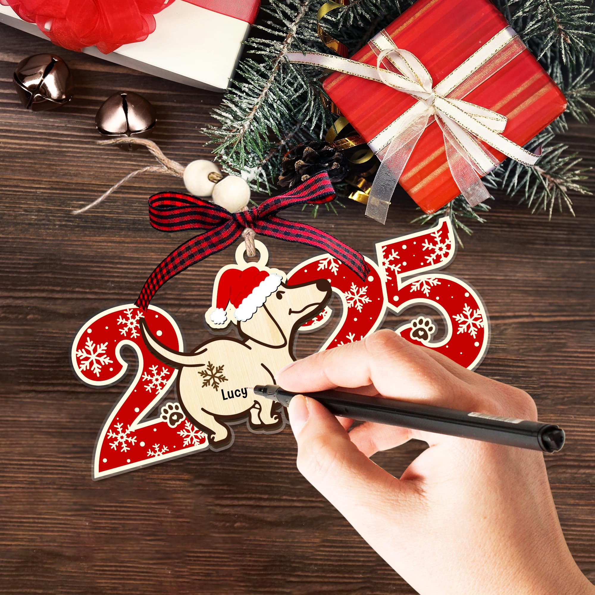 HEXMOZ Dog Christmas Ornaments 2025 - Funny Dog Ornament for Christmas Tree - Dogs Lover Gifts for Women, Mom Lady, Dogs Owners,