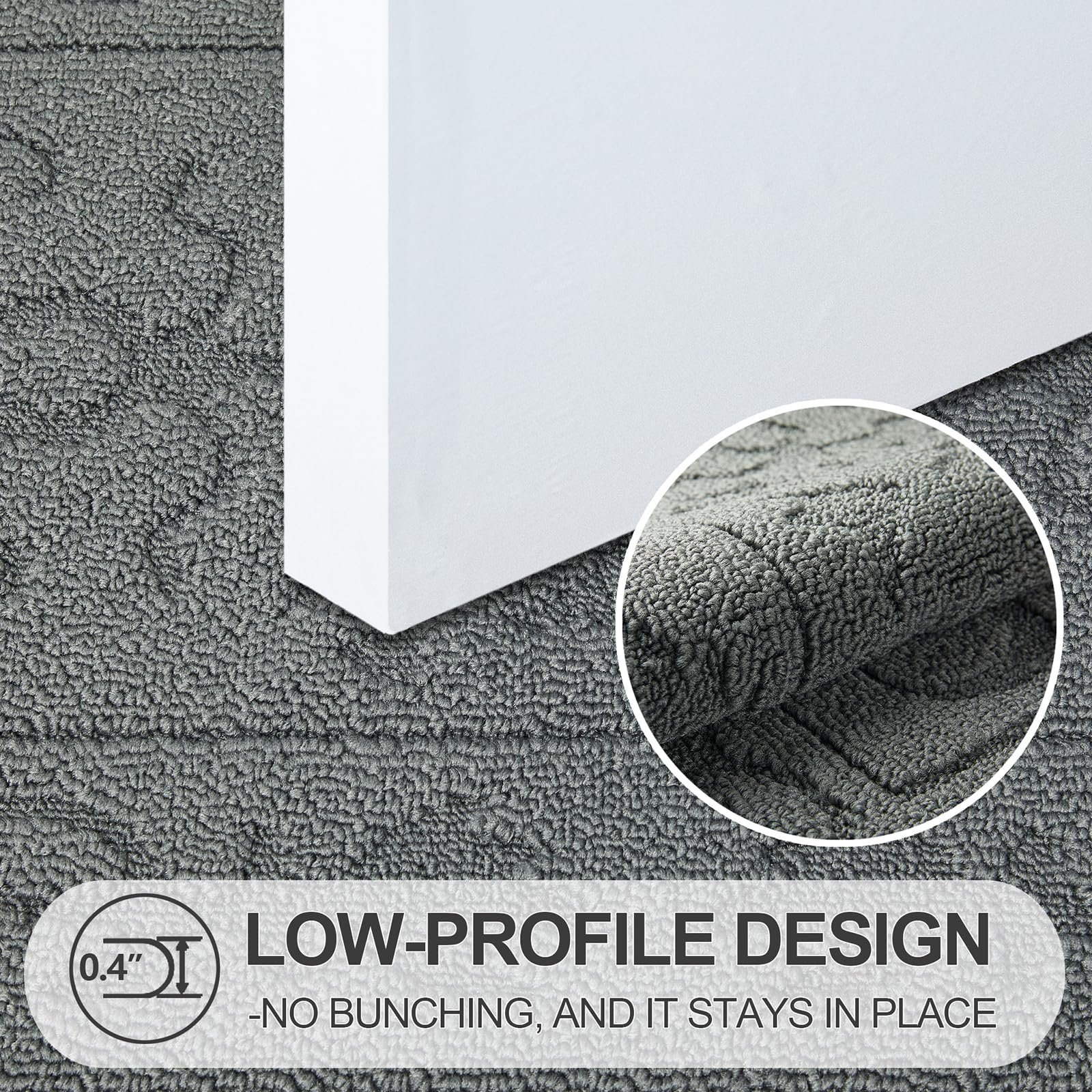 Foneyi Indoor Door Mat, Front Back Door Mat 32''X48'' Non-Slip Rubber Backing Door Rug, Machine Washable Entry Rug, Low Profile