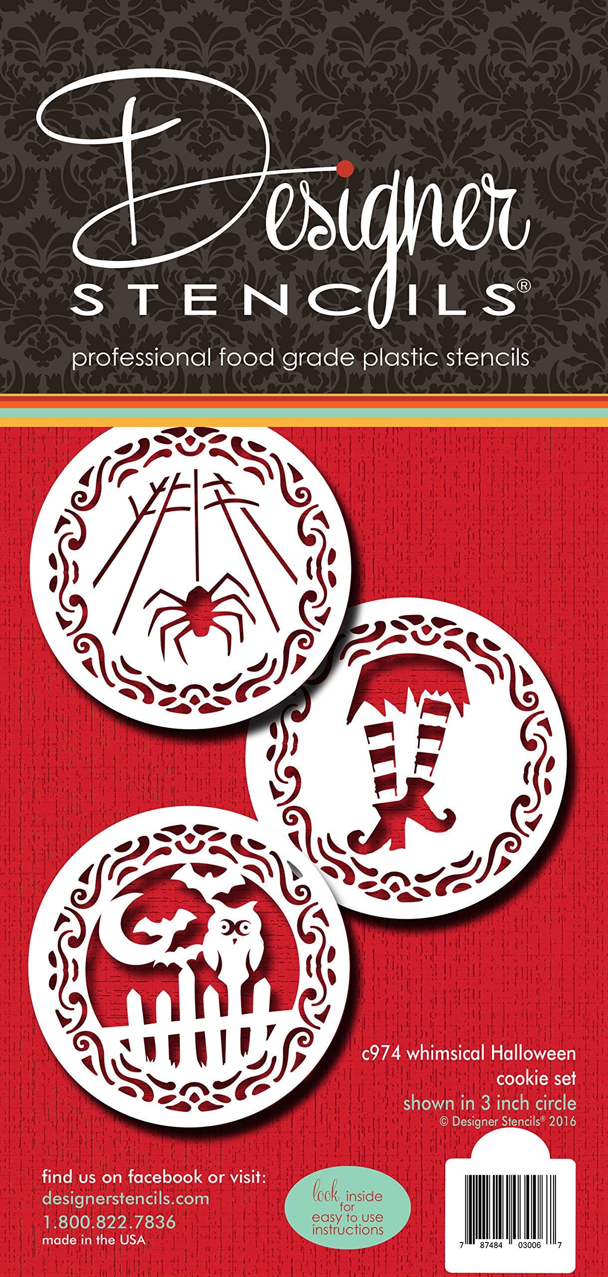 Whimsical Halloween Cookie Stencil C974 By Designer Stencils