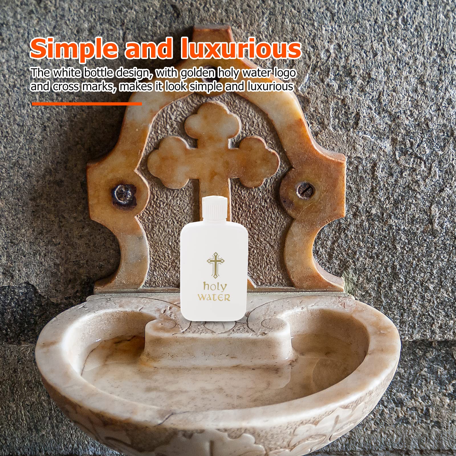 PASOLABE 100ml Holy Water Bottle 6Pcs Plastic Holy Water Container Empty Containers