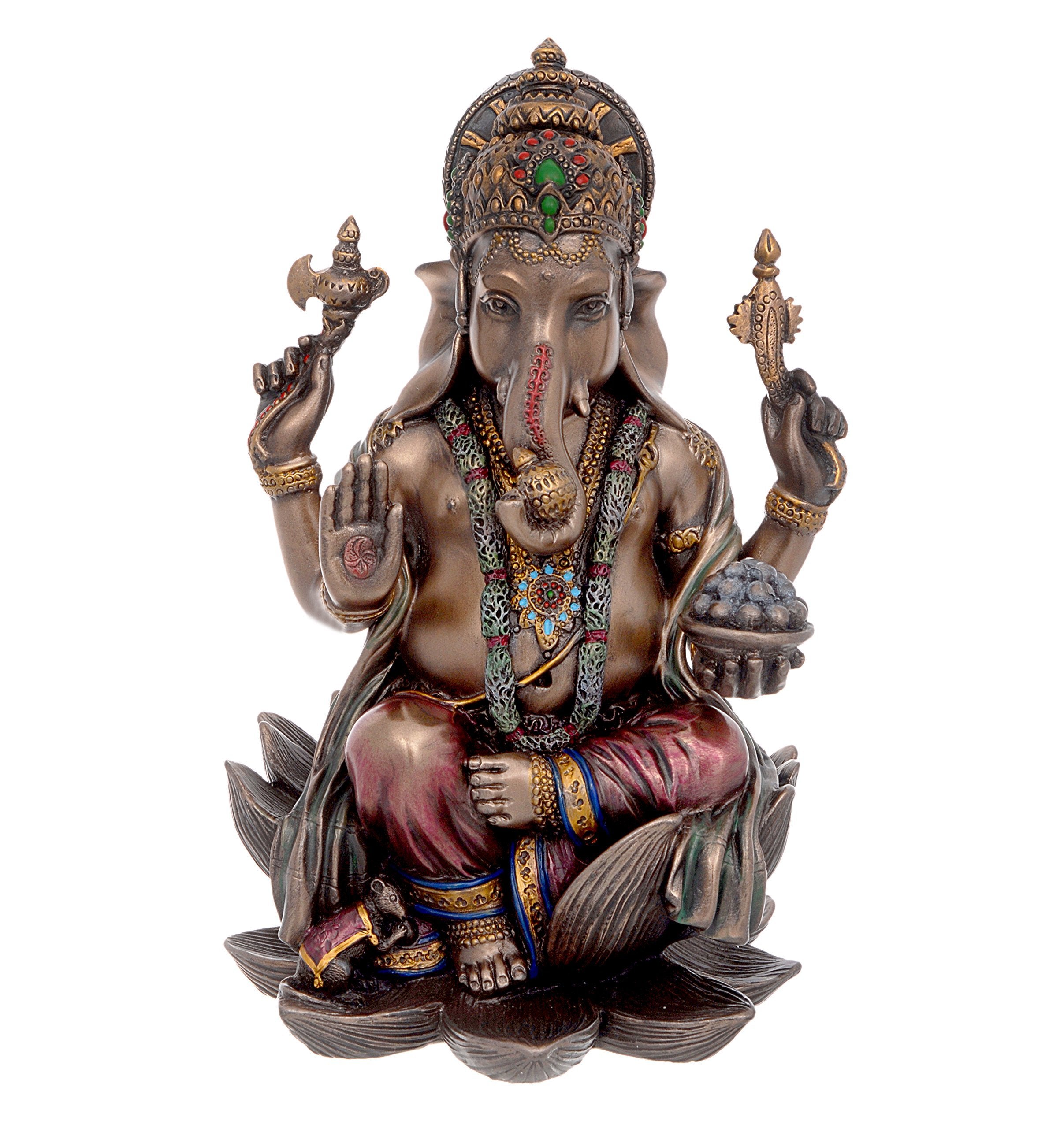 Idol Collections Bonded Bronze Cold Cast Ganesha Ganesh Murti Idol Statue Height 7 Inches