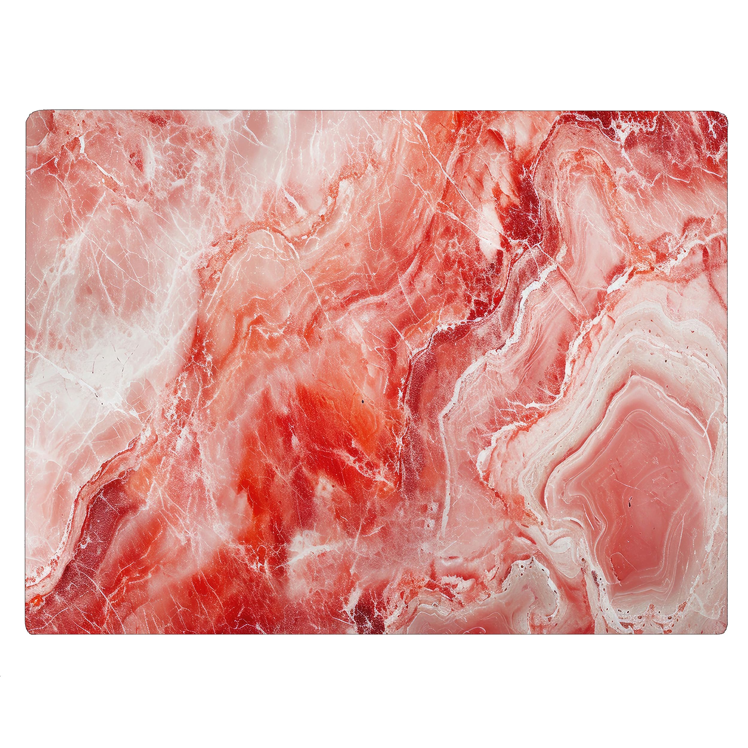 Red Marble Kitchen Glass Cutting Board Ocean Decorative Gift Marbled Granite Stone Rock Gift For Her Mom Wife (Red Marble)