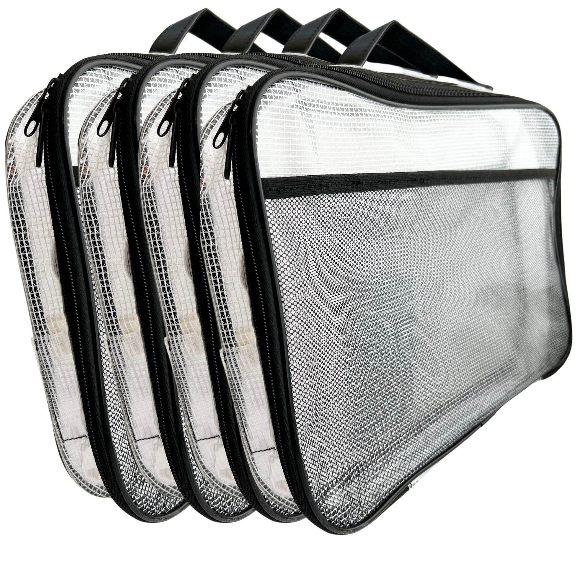 Happibox 4Pc Large Mesh Storage Bag For Board Games, Puzzles, Toys, Supplies, Zippered Bags For Organization Compatible With Leg