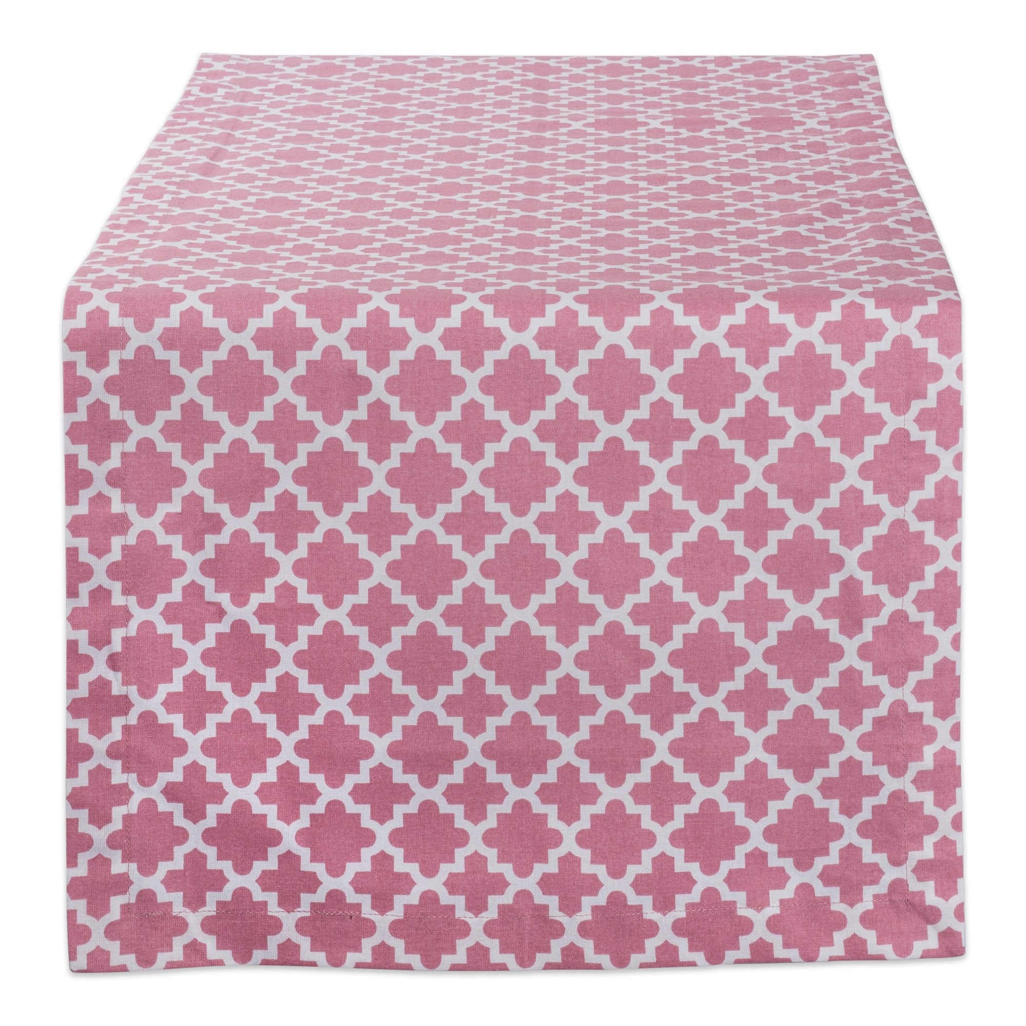 DII Lattice Tabletop Collection, Table Runner, 14x108, Rose Pink