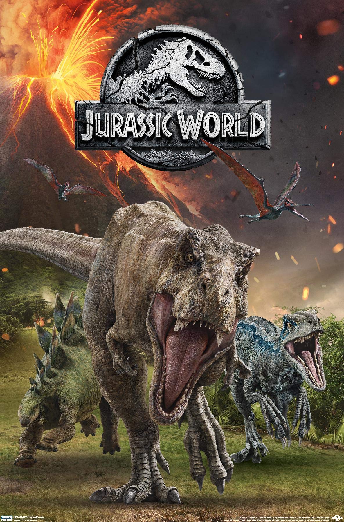 Trends International 24X36 Jurassic World: Fallen Kingdom - Group Wall Poster, 24'' X 36'', Premium Unframed Version