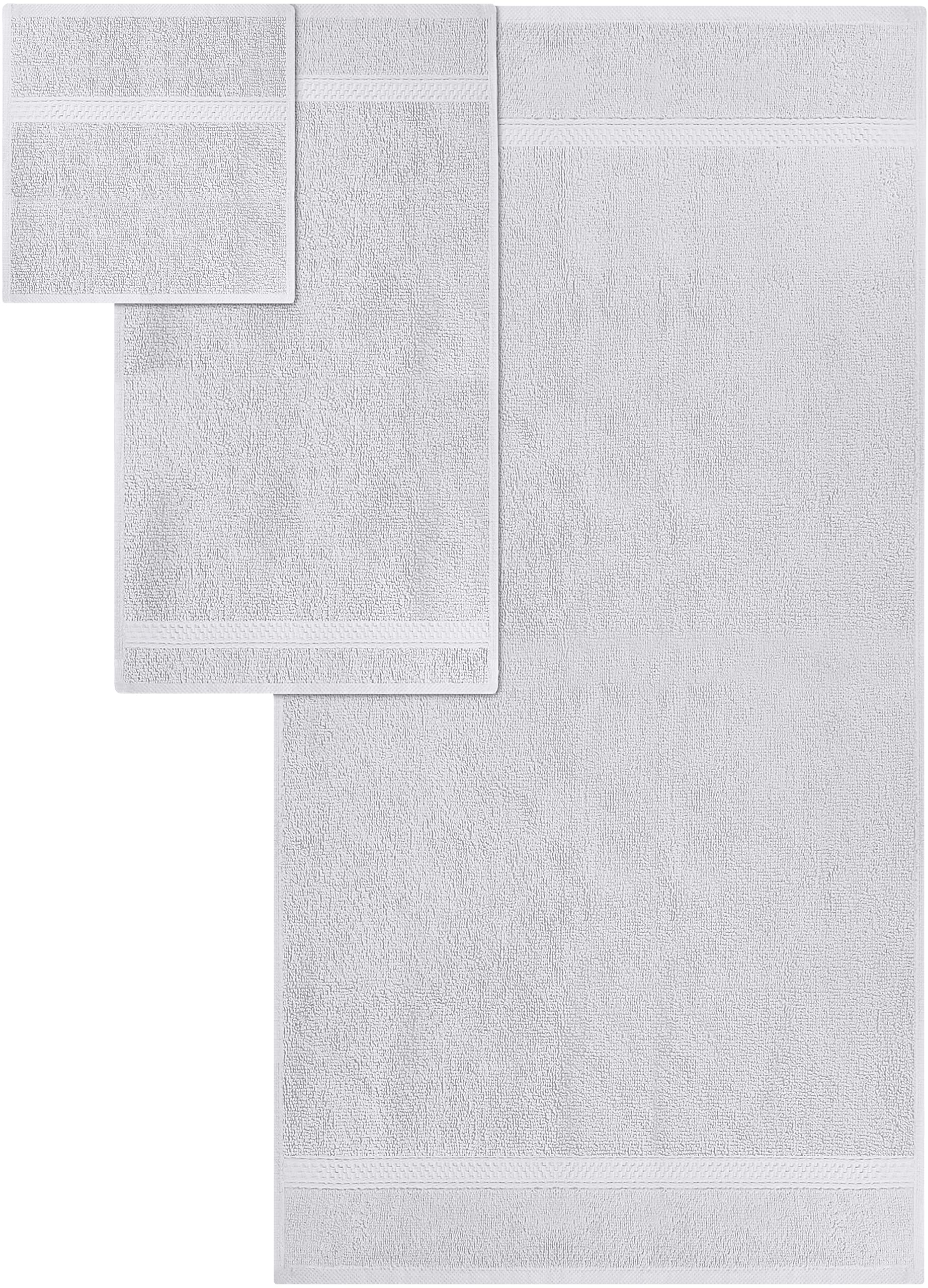 Utopia Towels 8-Piece Premium Towel Set, 2 Bath Towels, 2 Hand Towels, And 4 Wash Cloths, 600 Gsm 100% Ring Spun Cotton Highly A