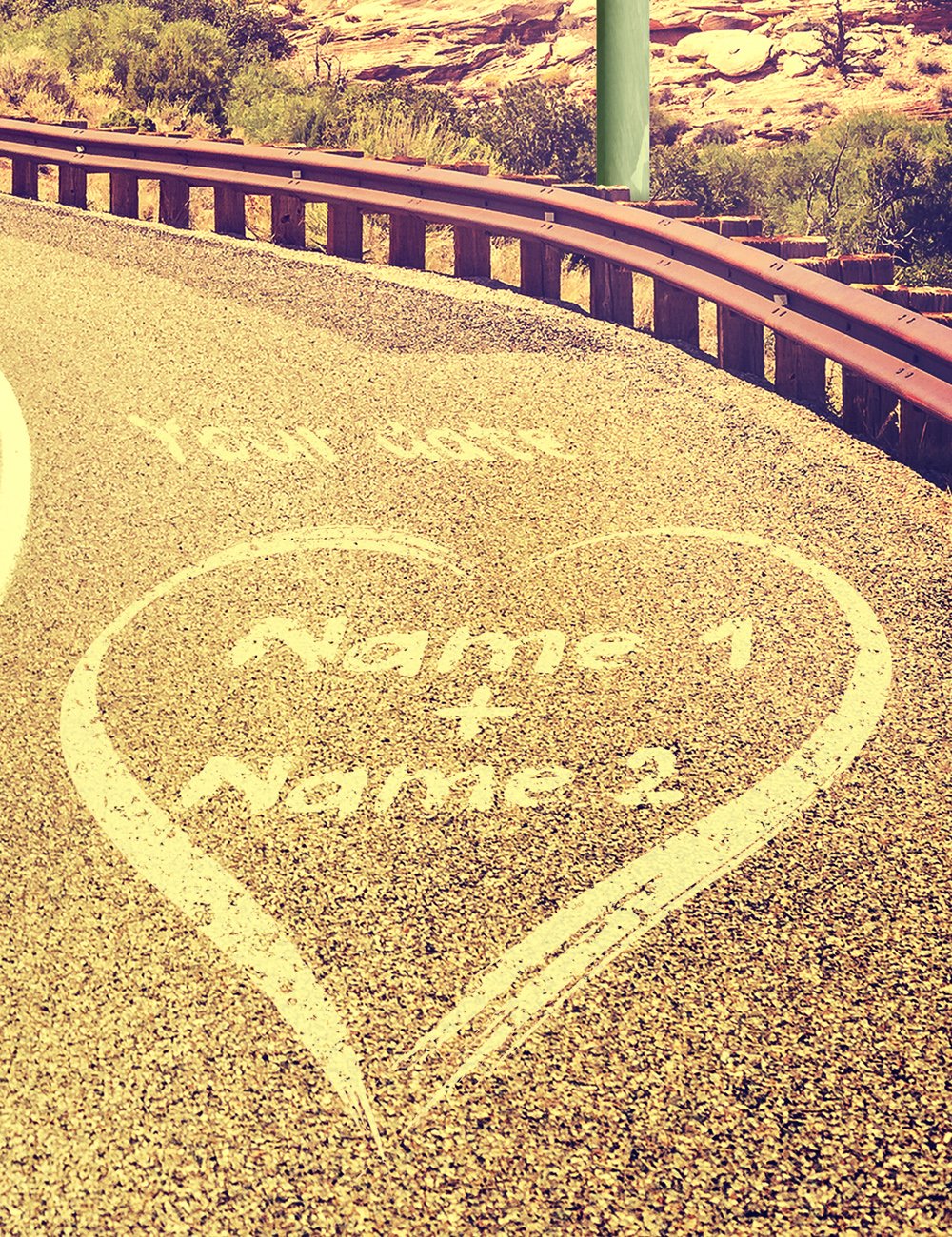 Ipic - Love Journey Personalized Canvas Print Artwork For Romantic Anniversary And Wedding Gifts;18X12