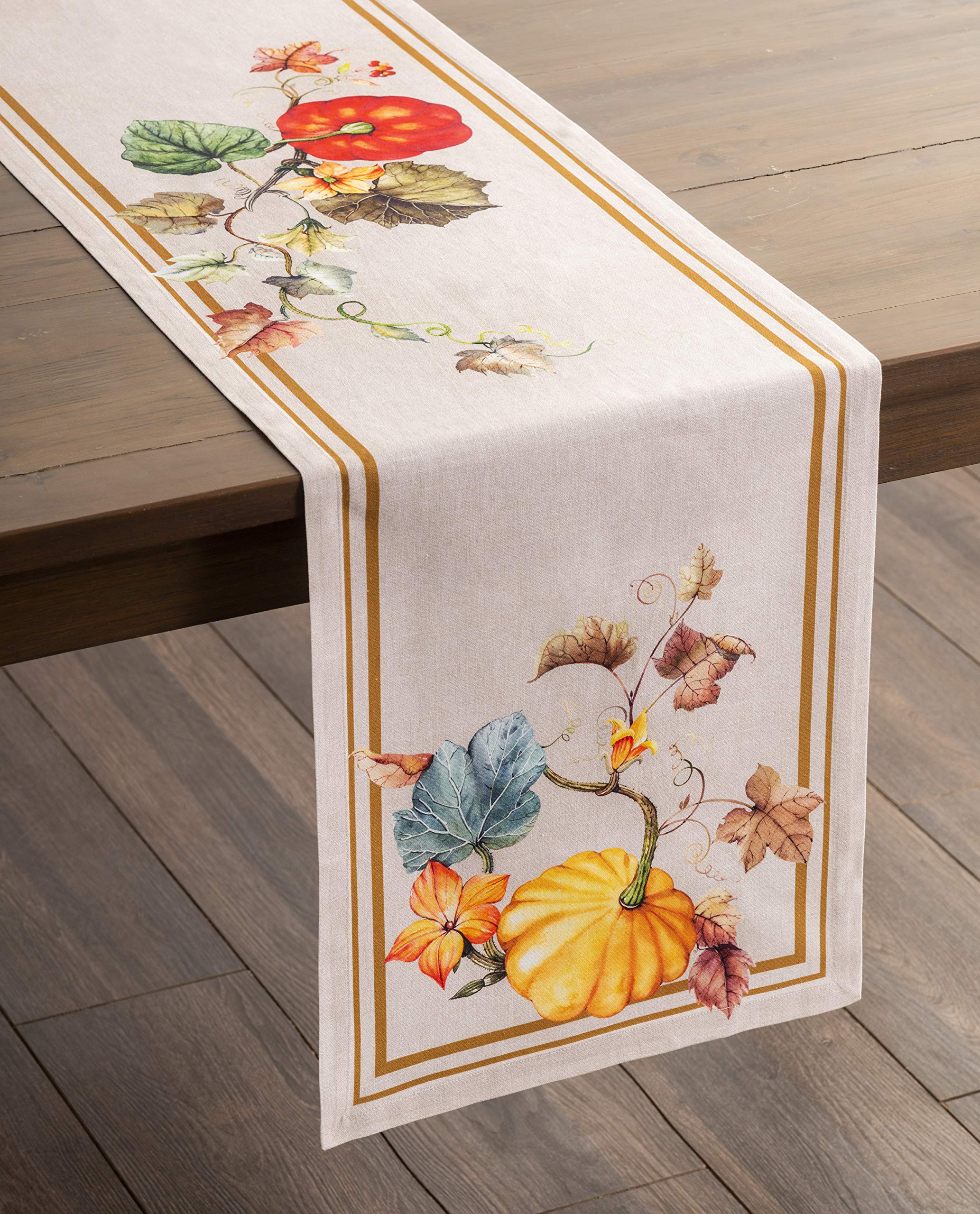 Maison D' Hermine Tablerunners 100% Cotton Table Runner Decorative Table Cover For Home, Kitchen, Dining, Parties & Camping, Pot