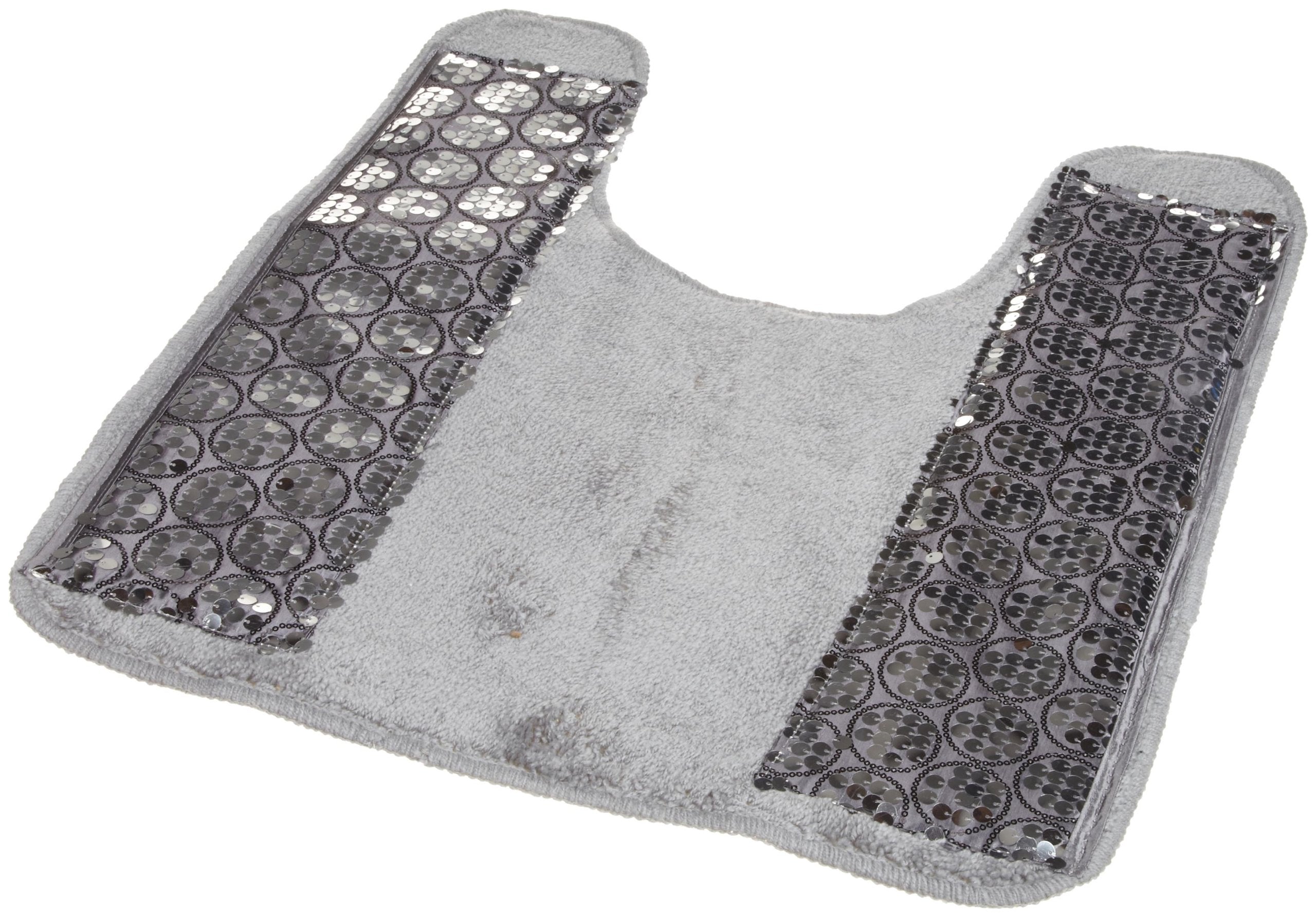 Popular Bath Sinatra Contour Silver Modern Classic Bath Accessories Decorative Beautiful Hollywood Design Bathroom Contour Rug S