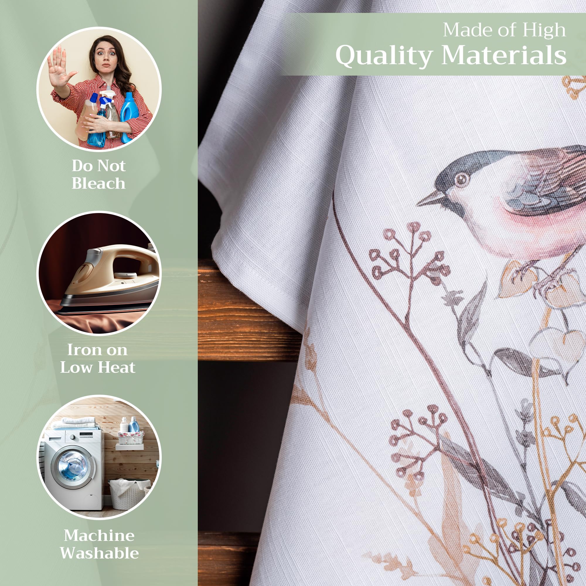 Maison D Hermine Kitchen Towel 100% Cotton Quick Dry Cleaning Dishtowel For Gifts, Restaurant, Dining, Home, Wedding, Banquet, B
