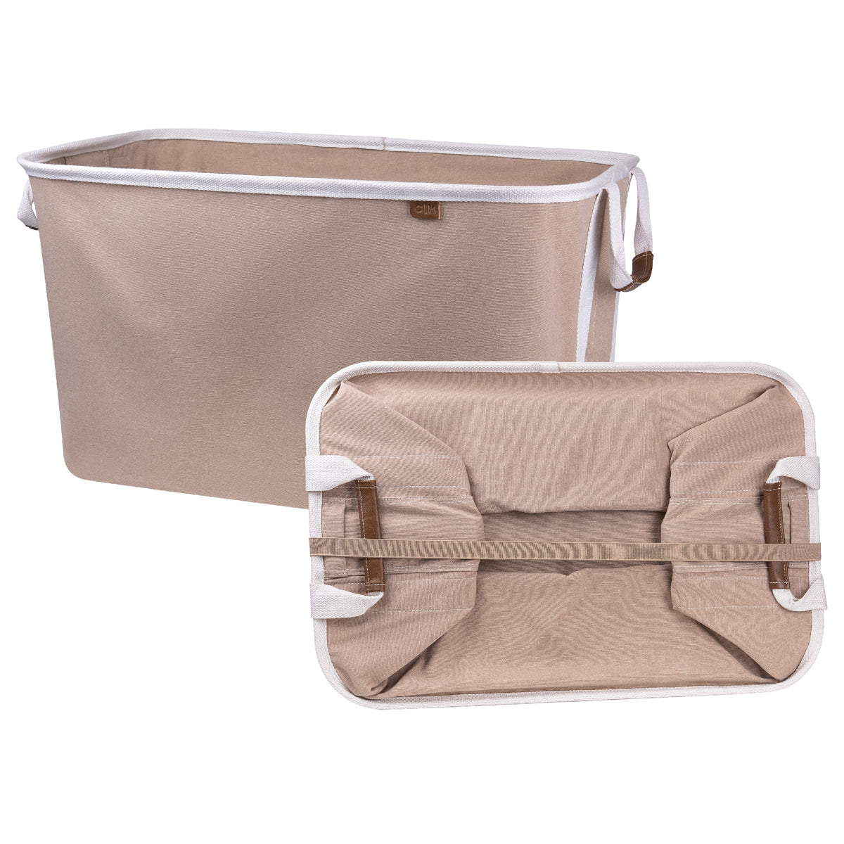 Clevermade Collapsible Fabric Laundry Basket - Premium Foldable Pop Up Storage Bin - Space Saving Hamper With Side Handles Large