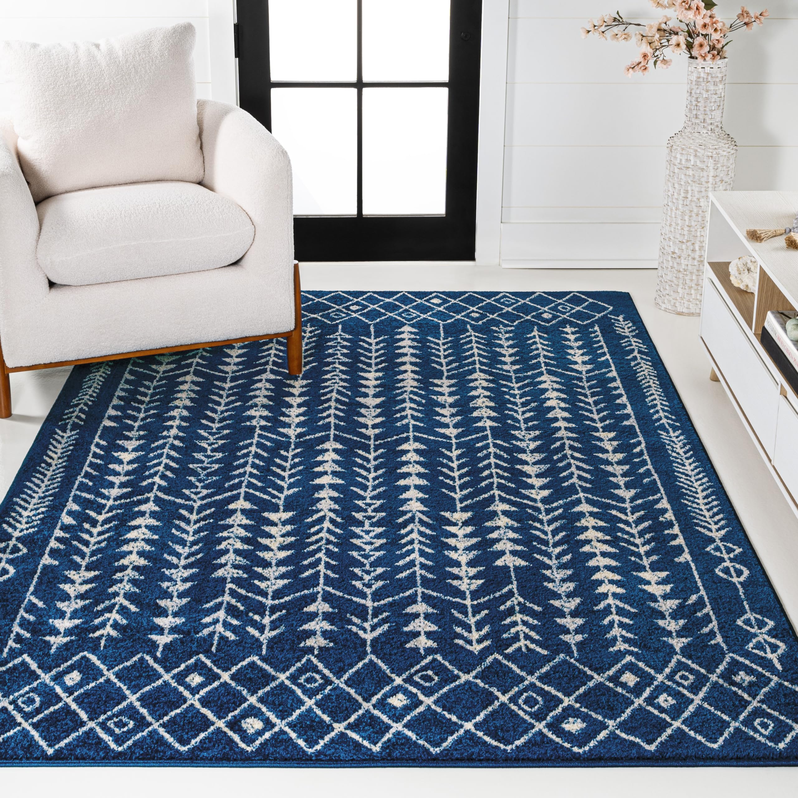 JONATHAN Y MOH210D-4 Ziri Moroccan Geometric Area Rug, Bohemian, Scandinavian, Minimalistic, Transitional, Rustic for Living Roo
