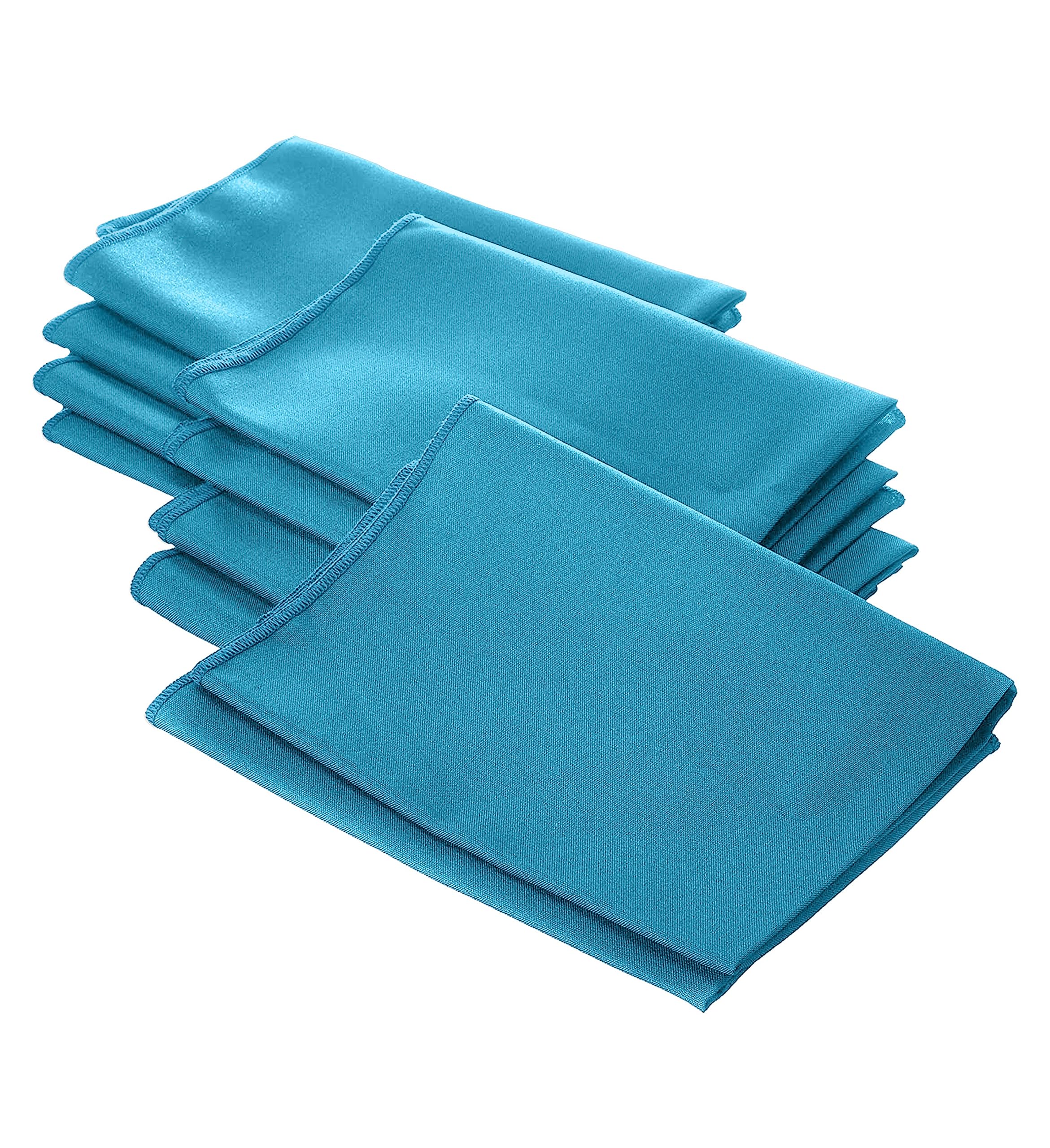 LA Linen Pack-10 Polyester Poplin Napkin 18 by 18-Inch  Dark Turquoise