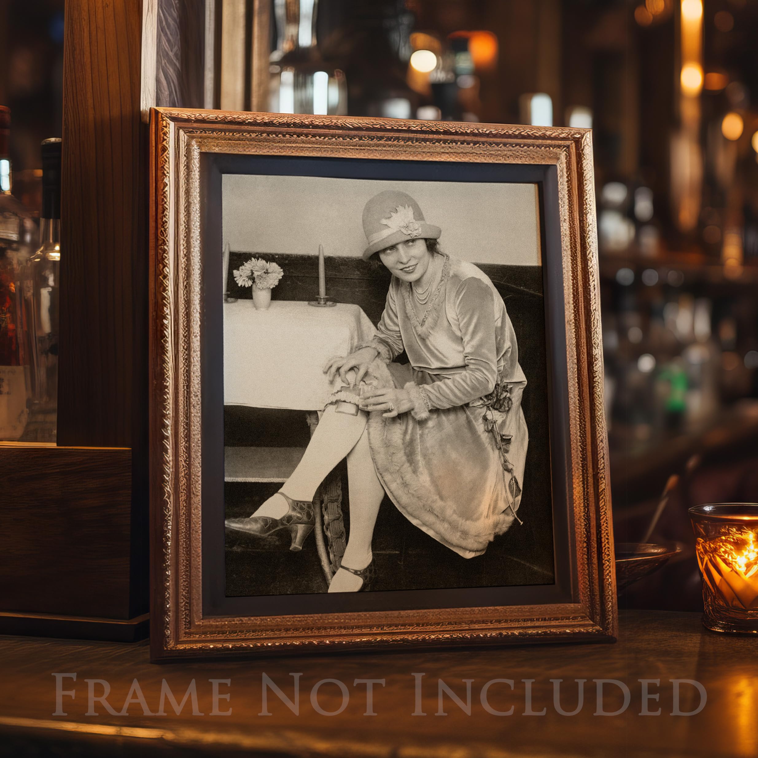 Prohibition Flapper - Vintage Wall Art - 11X14 Unframed Art Speakeasy Decor Vintage Prohibition Art Print - Makes A Great Man Ca