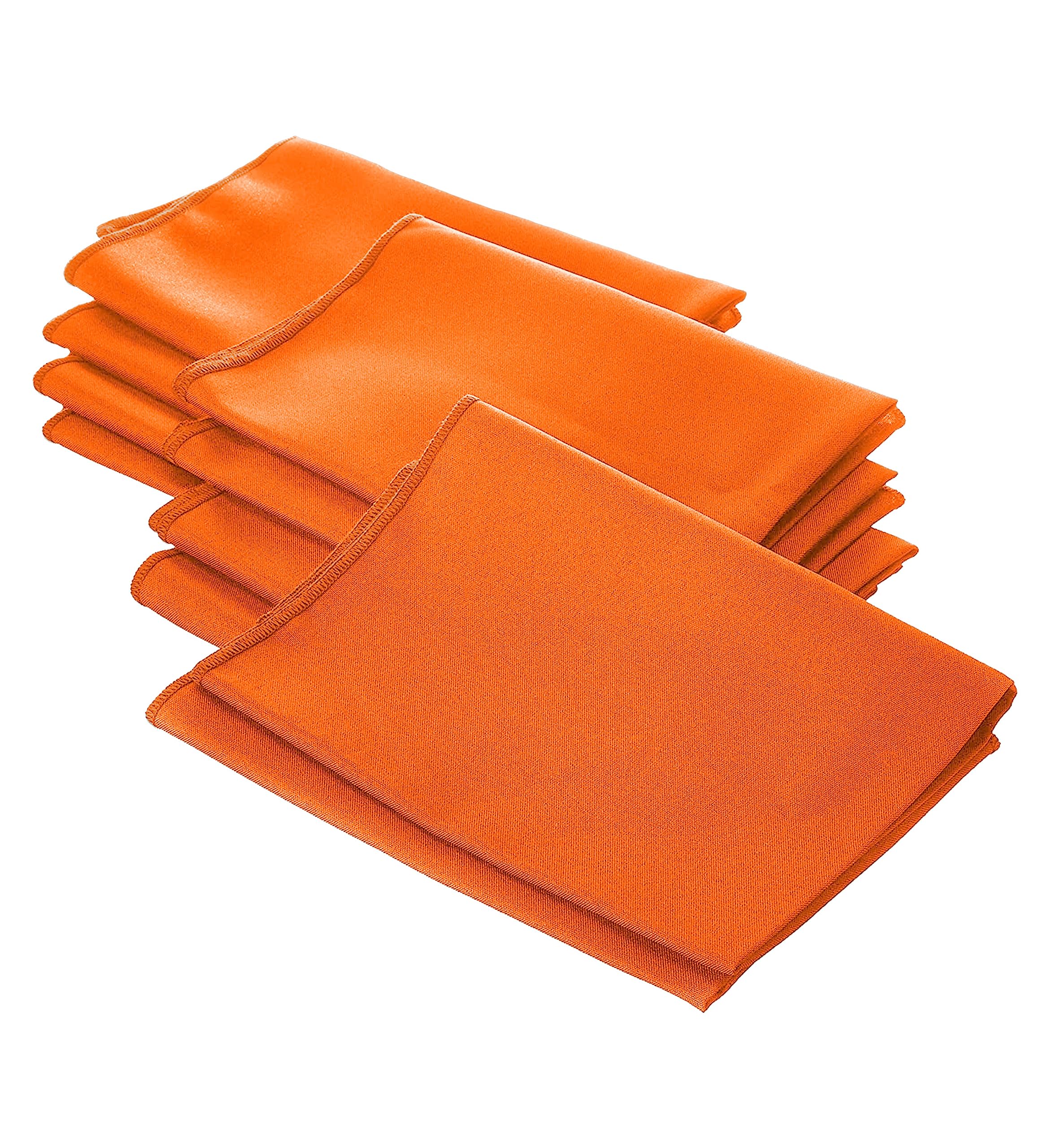 LA Linen Pack-10 Polyester Poplin Napkin 18 by 18-Inch  Orange