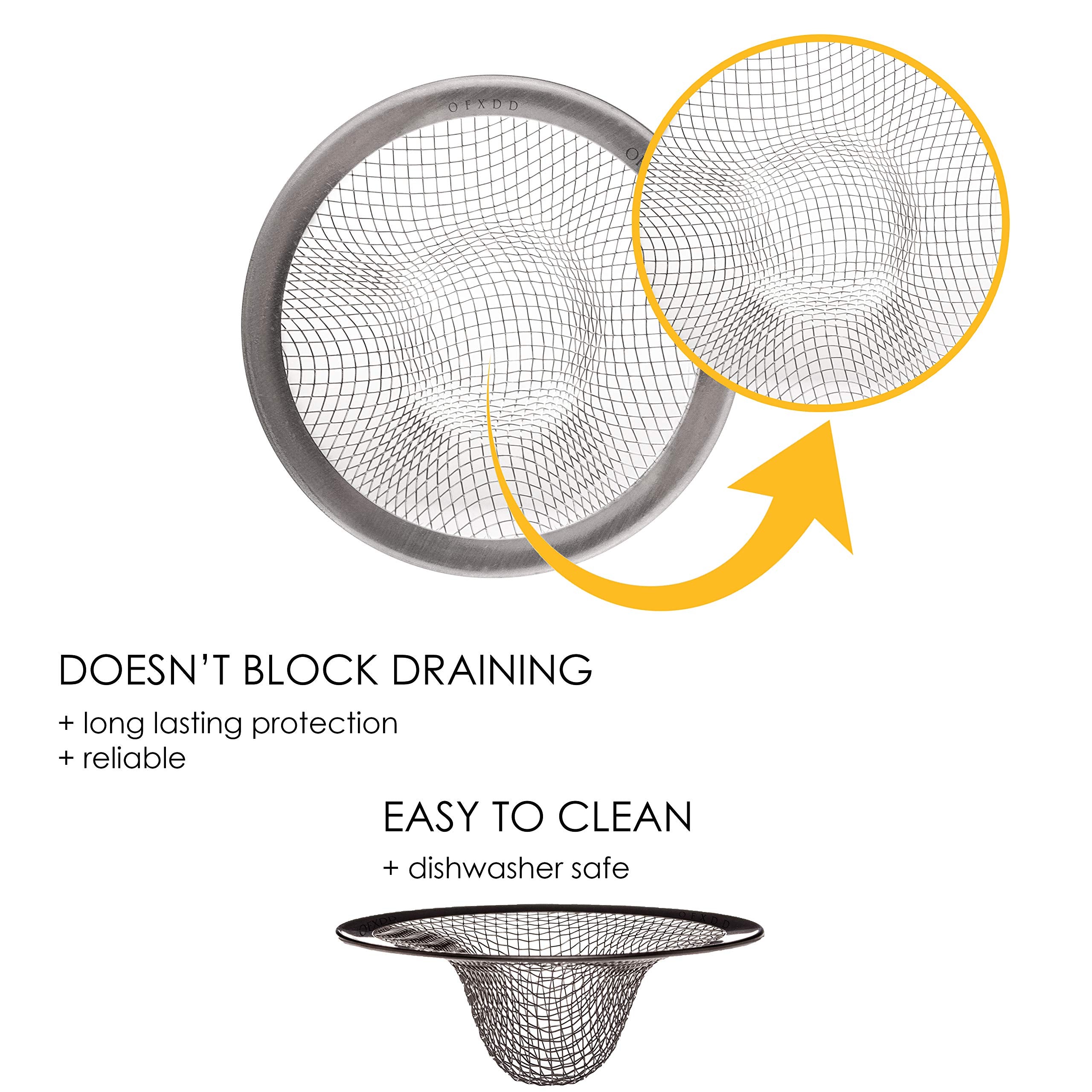 Sink Metal Screen Filter For Kitchen Sink - Pack Of 10 - Stainless Steel Basket Food Strainer For Bathroom - Drain Hair Catcher