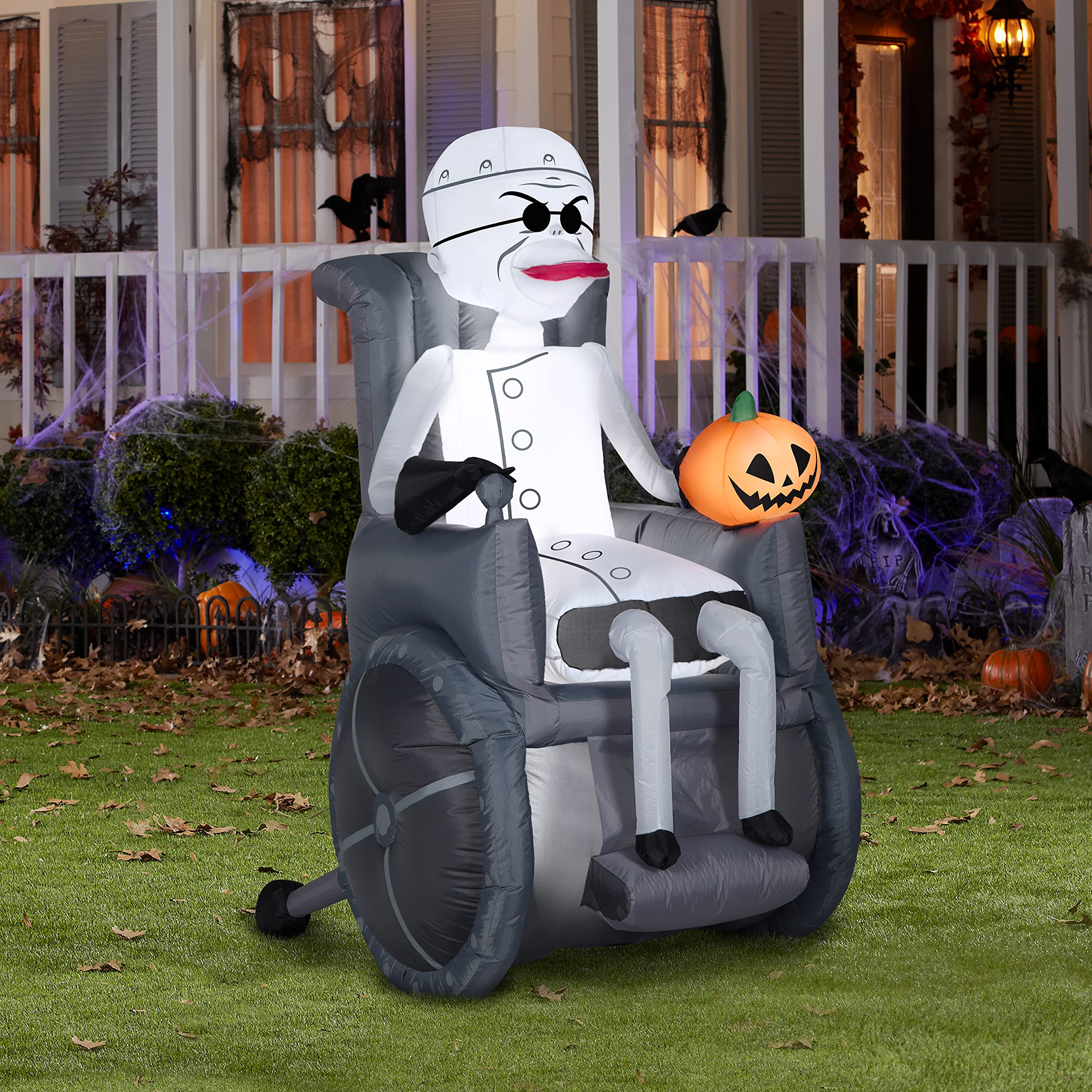 Nightmare Before Christmas Airblown Inflatable Dr. Finkelstein Disney, 5.5 ft Tall, Black