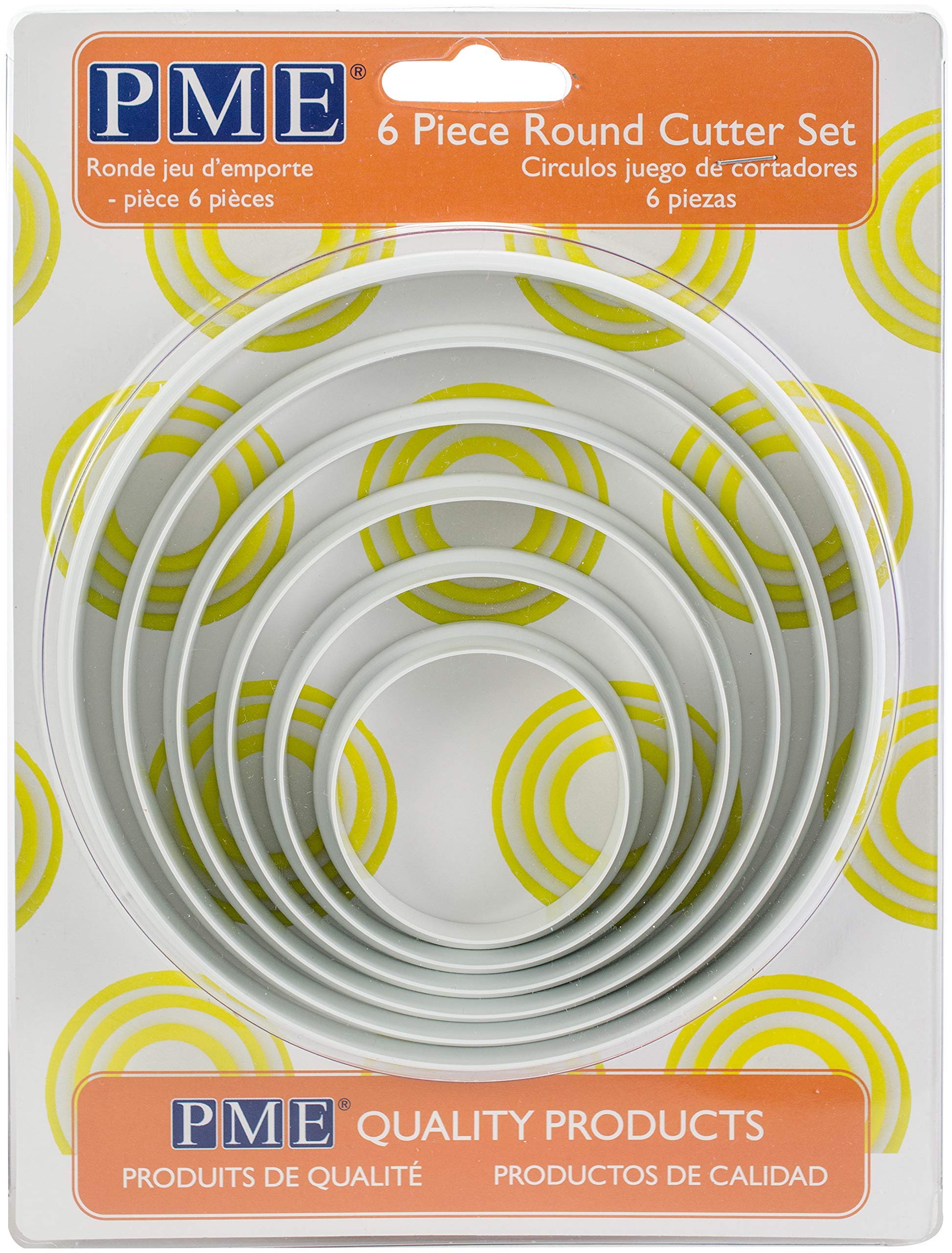 Pme, Set Of 6 Round Cutters, Cake Decorating, For Cake Decorating