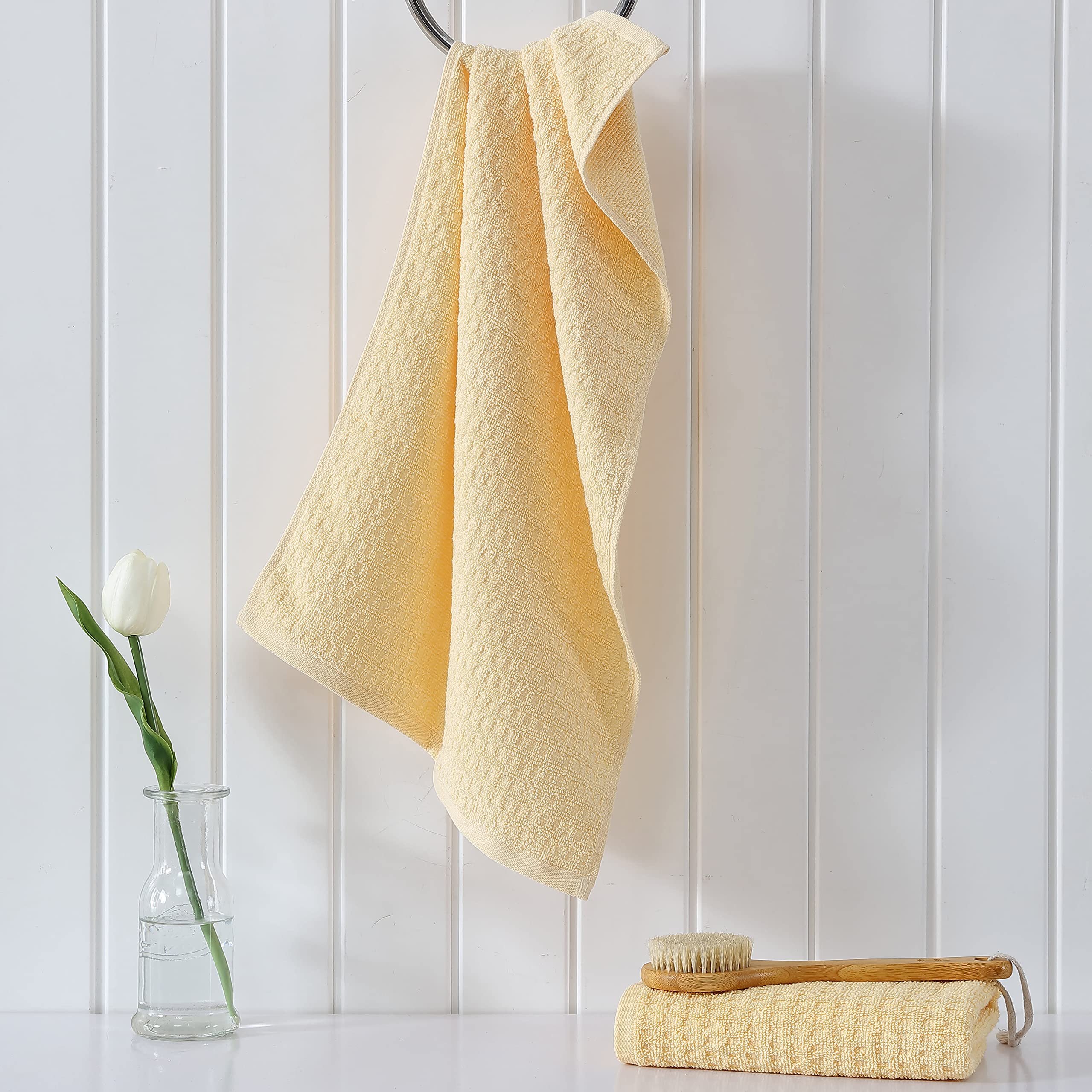 Tommy Bahama- Hand Towel Set, Highly Absorbent Cotton Bathroom Decor, Low Linting & Fade Resistant (Northern Pacific Yellow, 2 P
