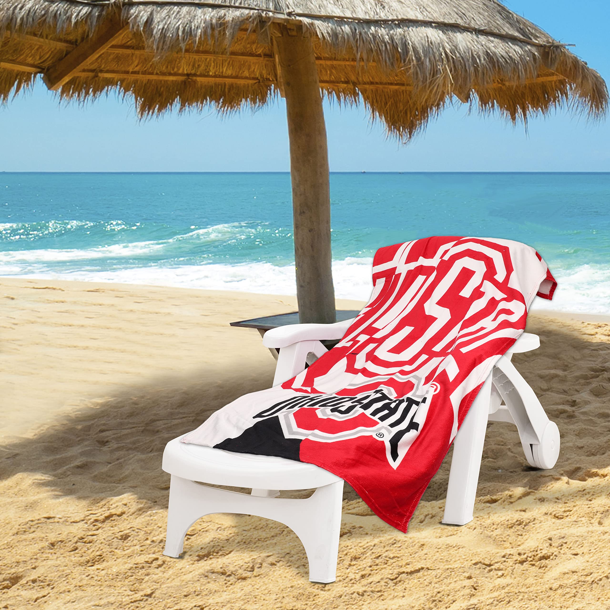 Northwest Ohio State Buckeyes 30 x 60 Inch Beach Towel, Puzzle Design