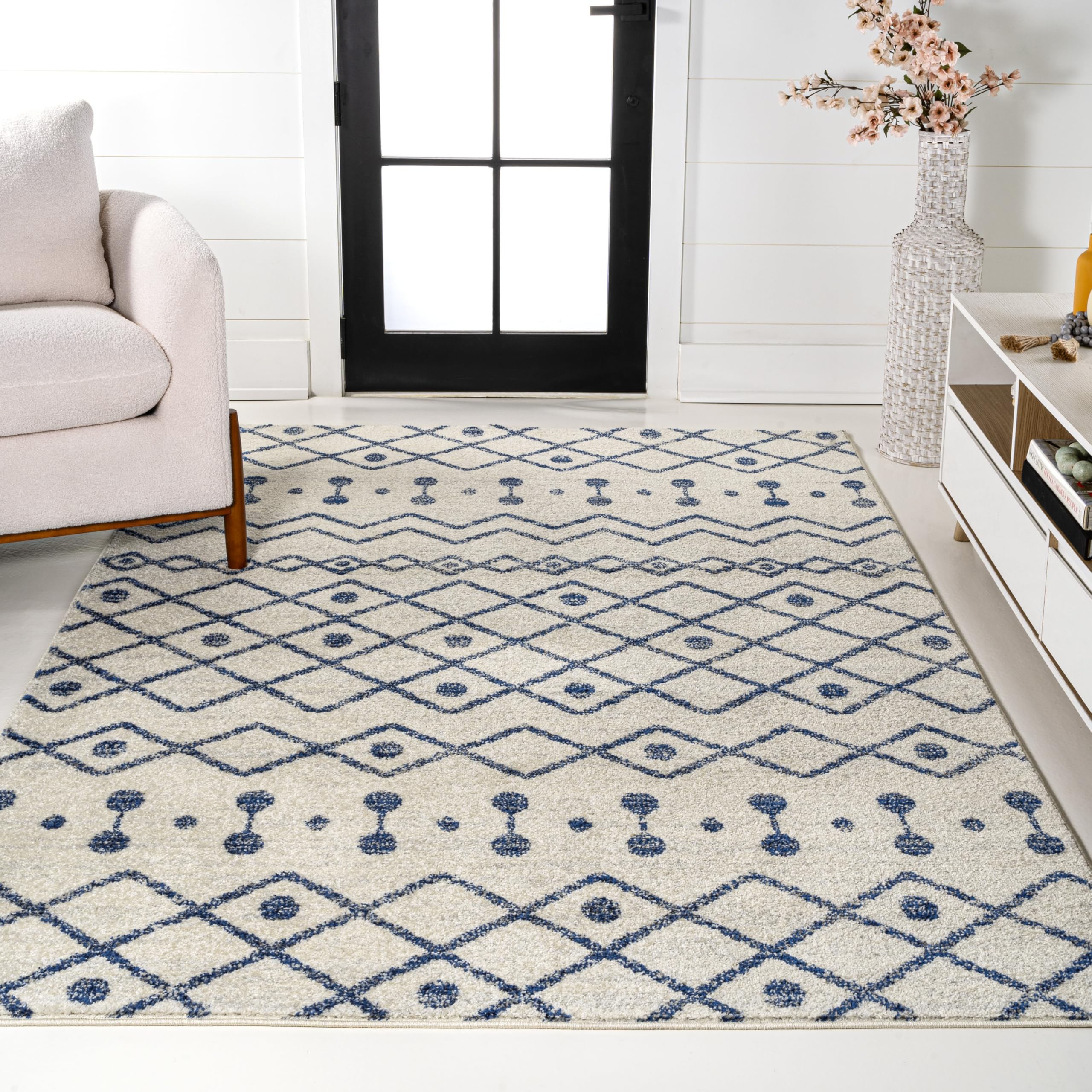 JONATHAN Y MOH208F-5 Aksil Moroccan Beni Souk Area Rug, Bohemian, Scandinavian, Minimalistic, Transitional, Rustic for Living Ro