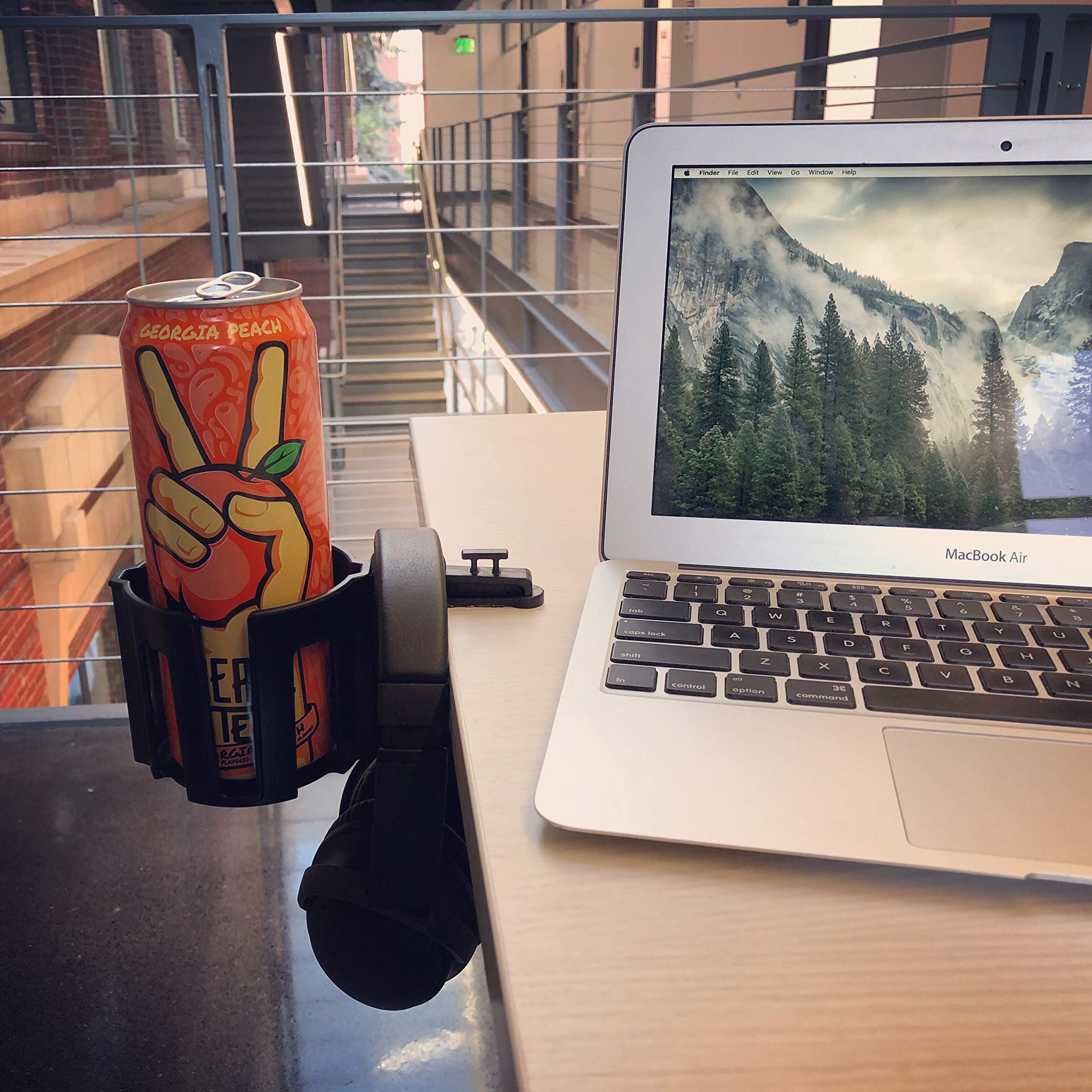 Cup-Holster - The Best Anti-Spill Cup Holder For Your Desk Or Table (Black, 2)