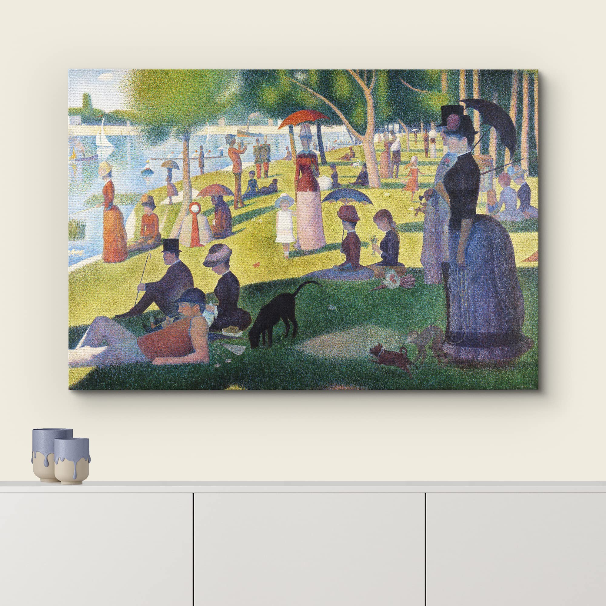 Wall26 Canvas Print Wall Art La Grande Jatte By George Seurat Historic Cultural Illustrations Fine Art Traditional Scenic Multic