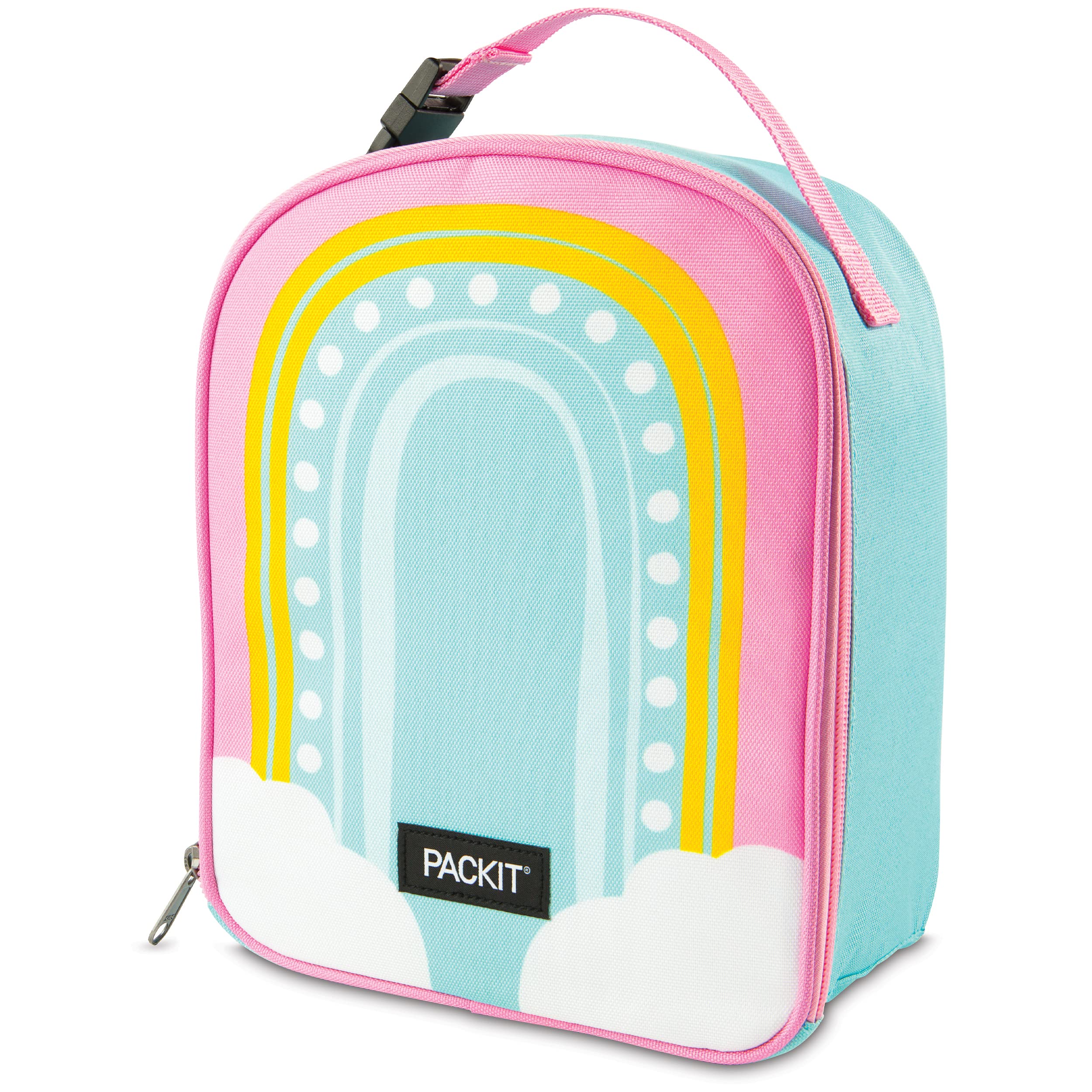 Packit Freezable Playtime Lunch Box, Rainbow, Built With Ecofreeze Technology, Collapsible, Reusable, Zip Closure With Buckle Ha