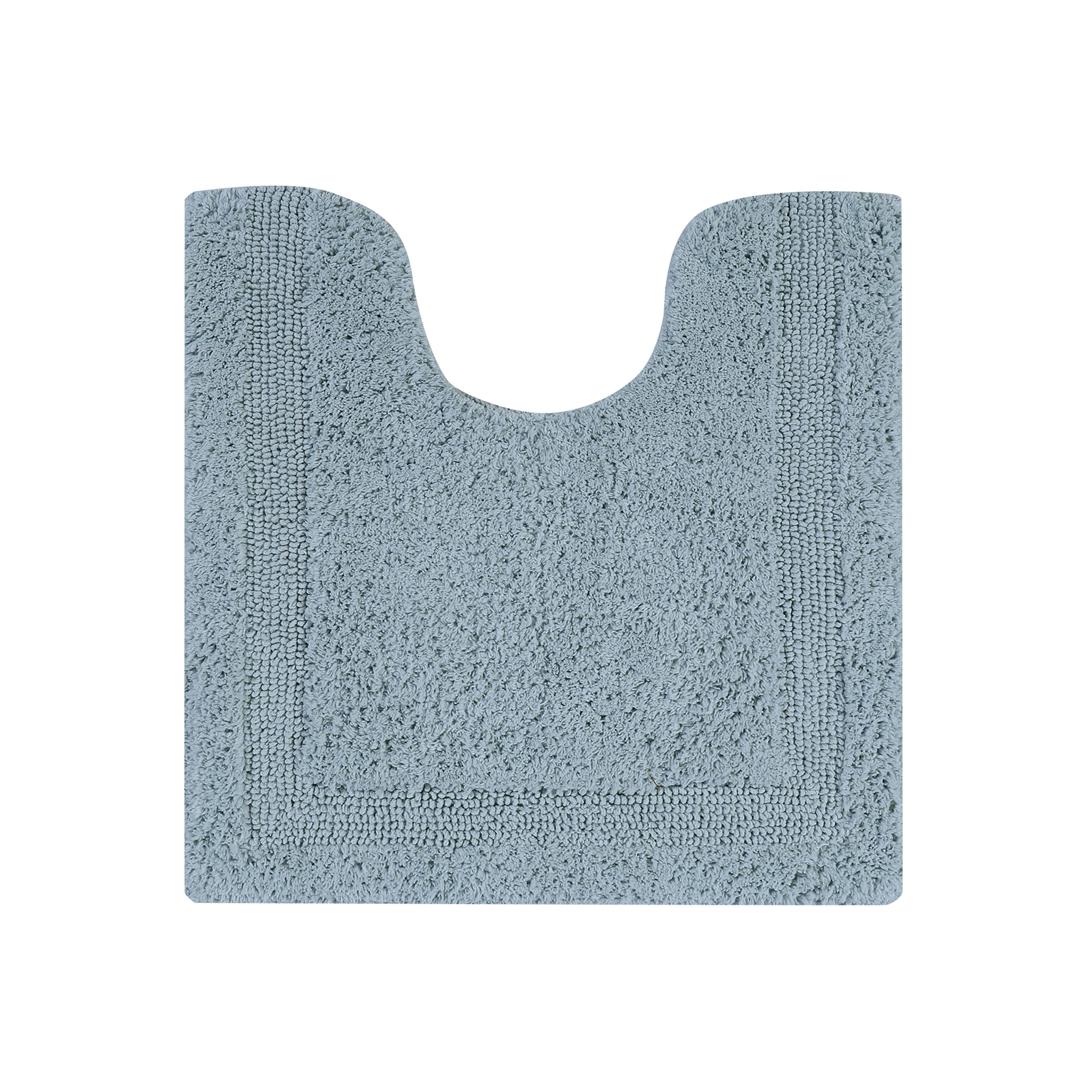 Better Trends 100% Cotton Lux Collection Bath Mats, Blue Contour Bath Mat - Tufted, Reversible & Absorbent & Machine Washable Ba