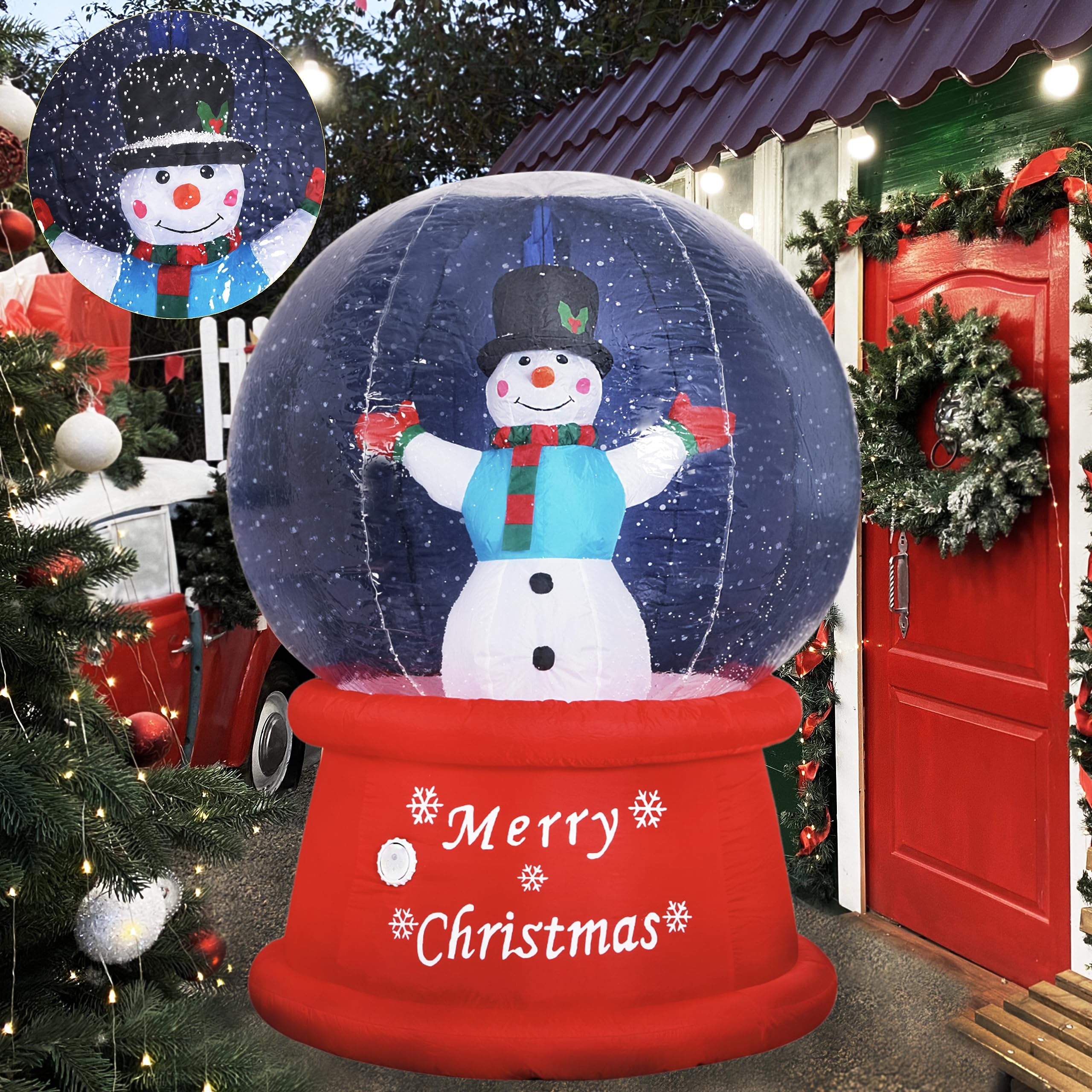 13 FT 2024 New Christmas Archway Inflatable Outdoor Decoration Large Candy Arch Santa Claus Snowman Xmas Tree Pink Blow Ups for