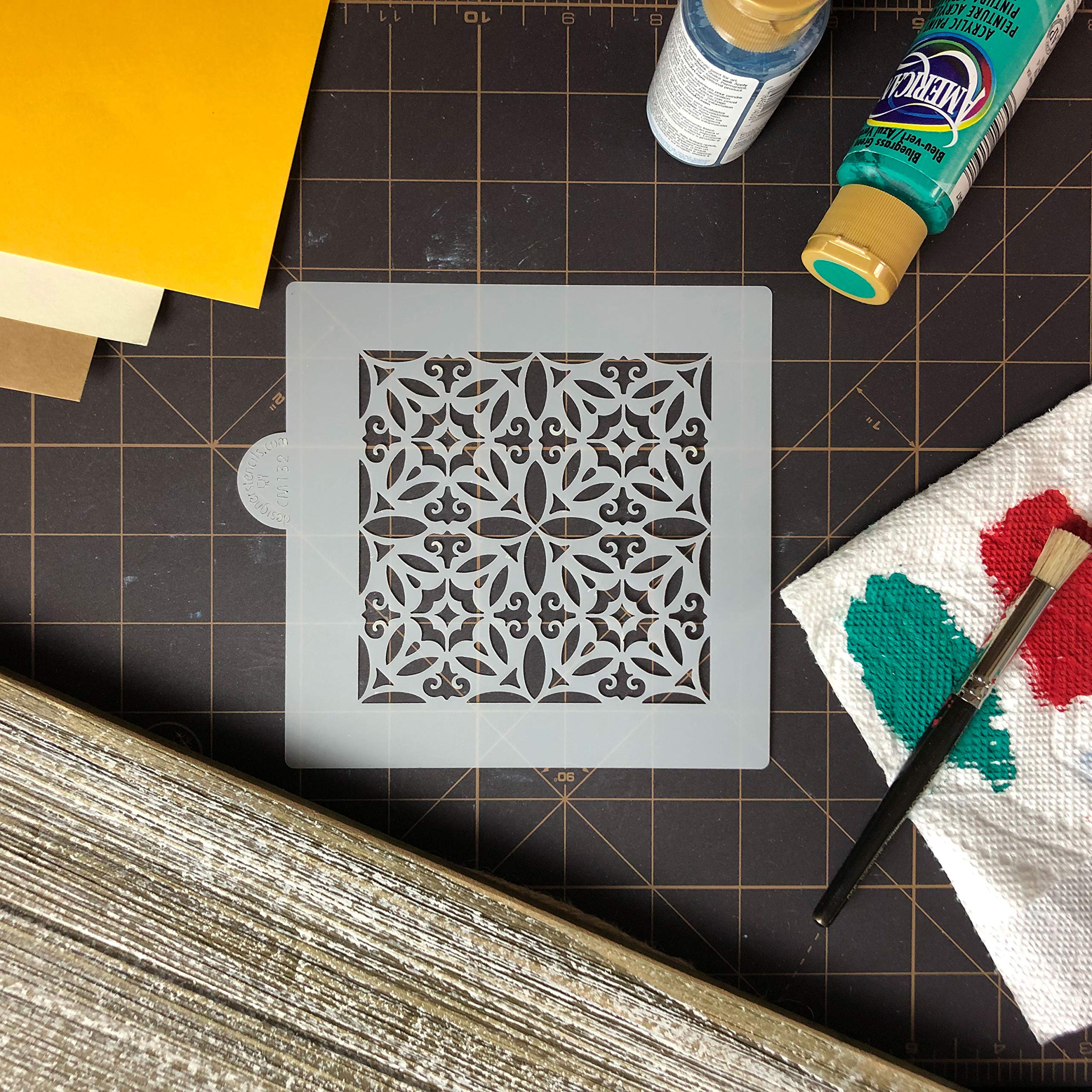 Old World Tile Cookie And Craft Stencil Cm132 By Designer Stencils