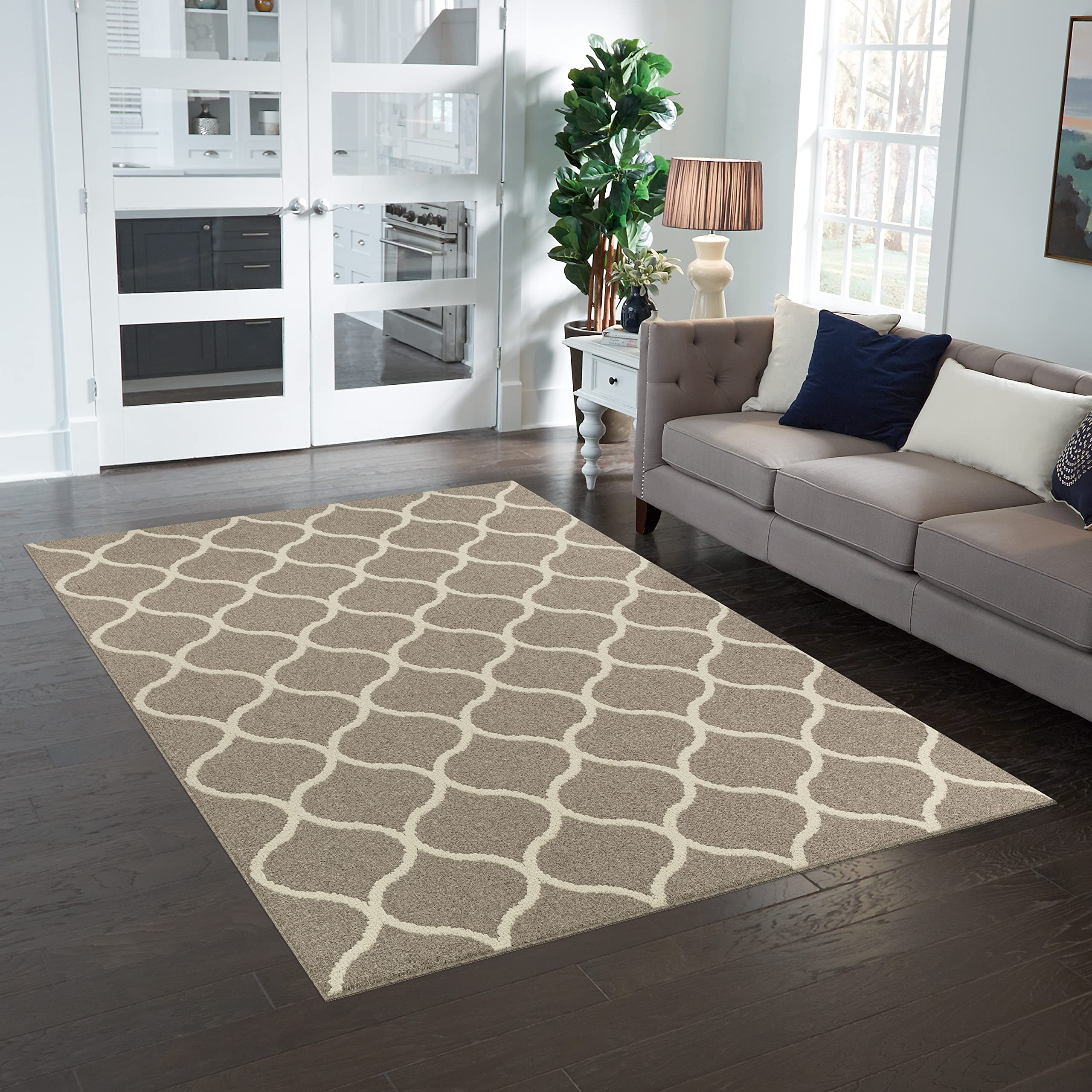Maples Rugs Rebecca Contemporary Area Rugs for Living Room & Bedroom [Made in USA], 5 x 7, Koala