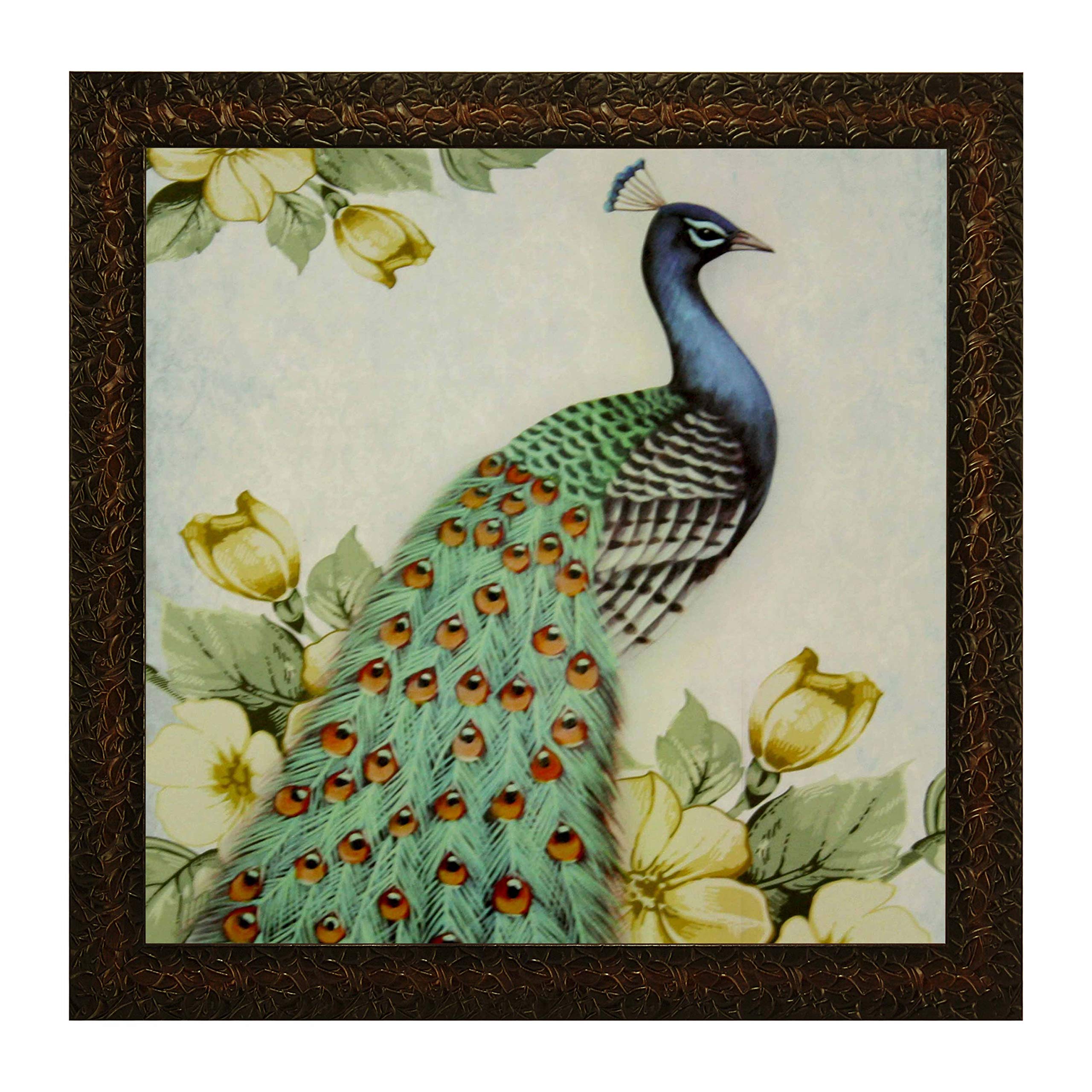 Indianara 3 PIECE SET OF FRAMED WALL HANGING DECOR MODERN ART(2914) PRINTS 8.7 Inch X 8.7 Inch WITHOUT GLASS (Multicolor)