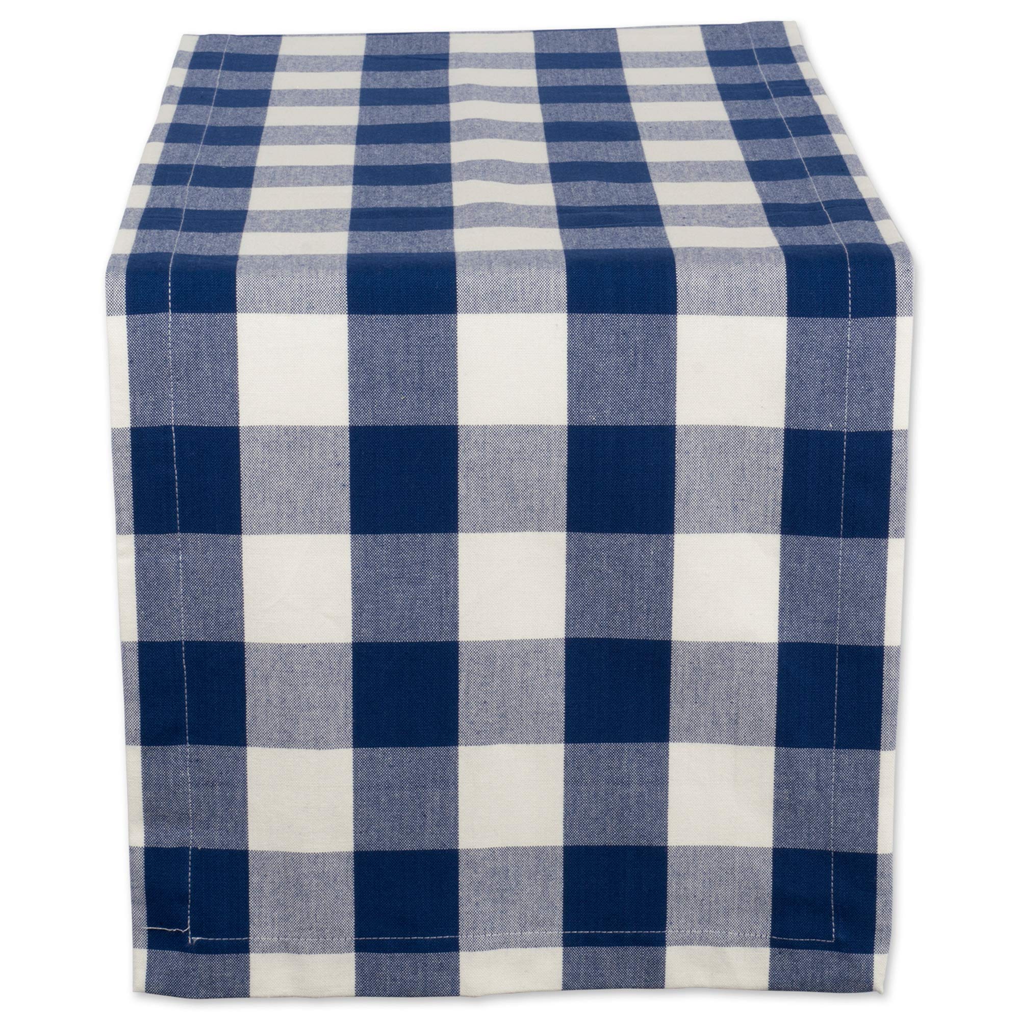 DII Navy Buffalo Check Table Runner