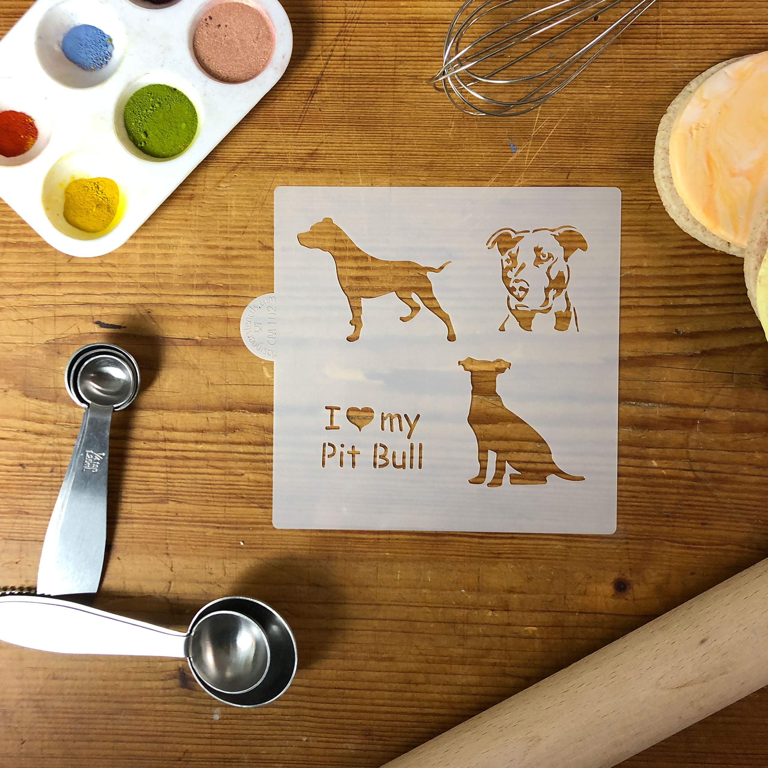 I Love My Pit Bull Cookie And Craft Stencil Cm102 By Designer Stencils