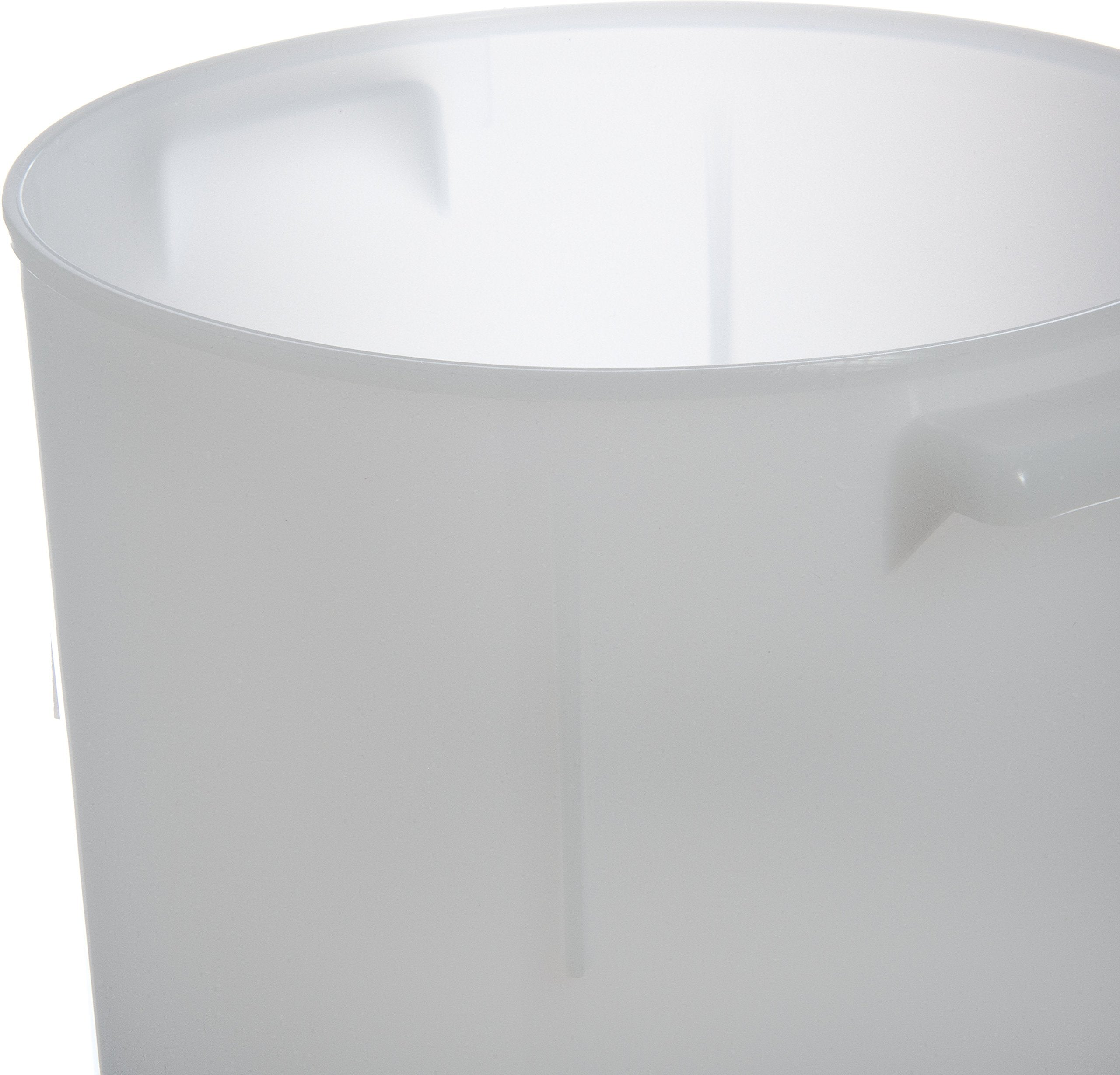 Carlisle Foodservice Products Bain Marie Round Food Storage Container For Kitchens, Restaurants, Catering, Plastic, 6 Quarts, Wh
