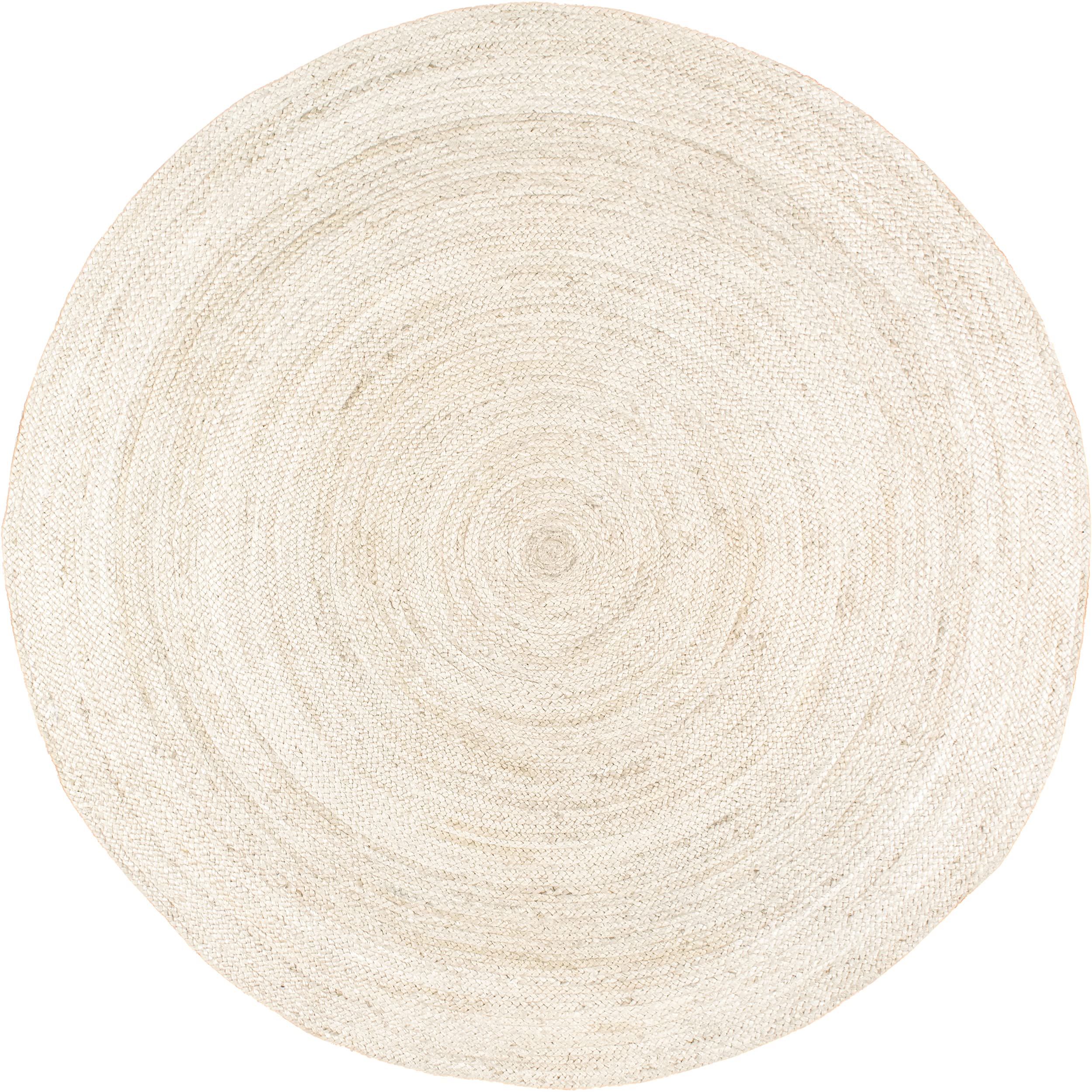 nuLOOM 6 Round Rigo Jute Hand Woven Area Rug, Off White, Solid Farmhouse Design, Natural Fiber, For Bedroom, Living Room, Dining