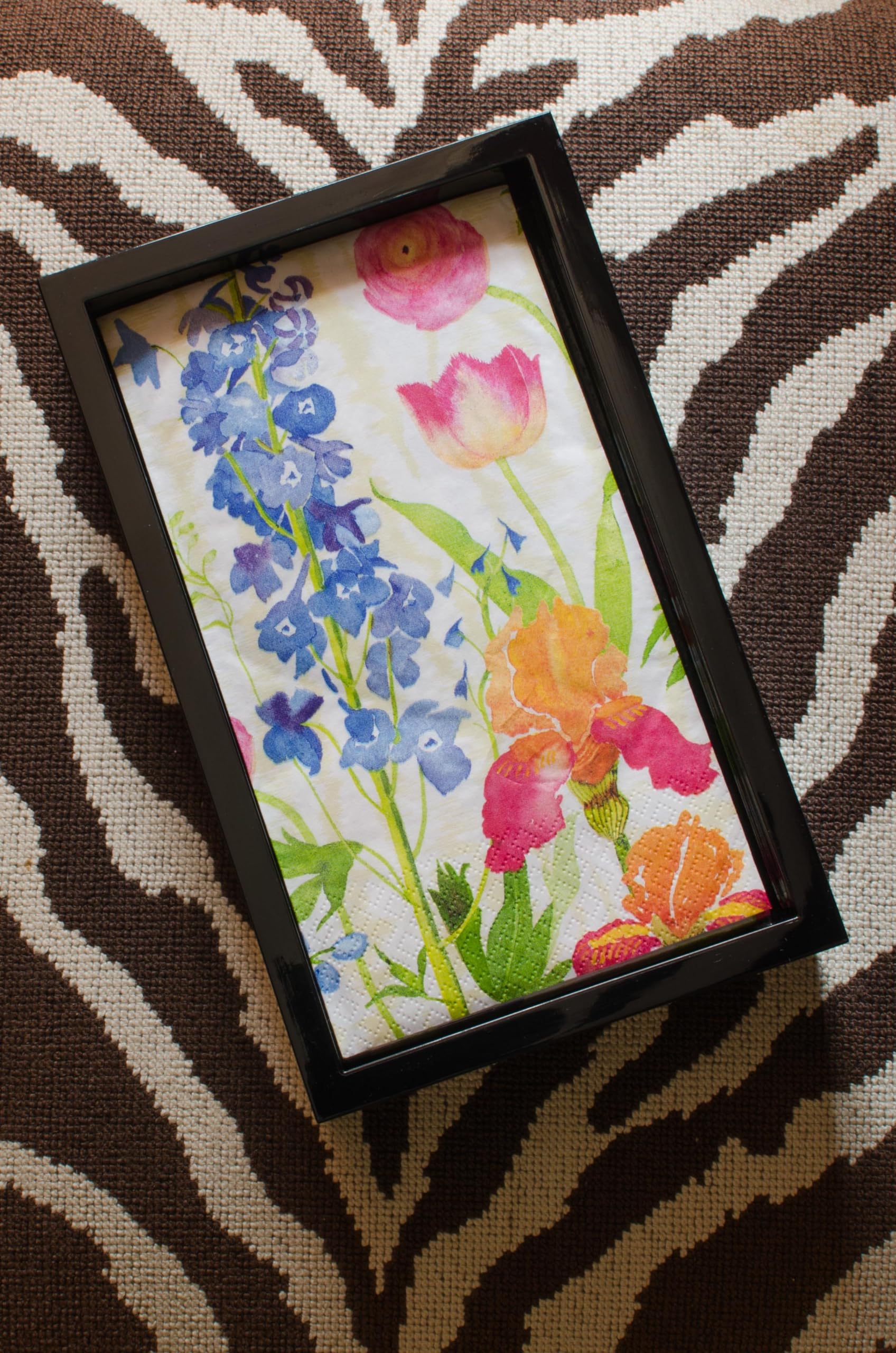 Caspari Summer Garden Paper Guest Towel Napkins In White, Two Packs Of 15