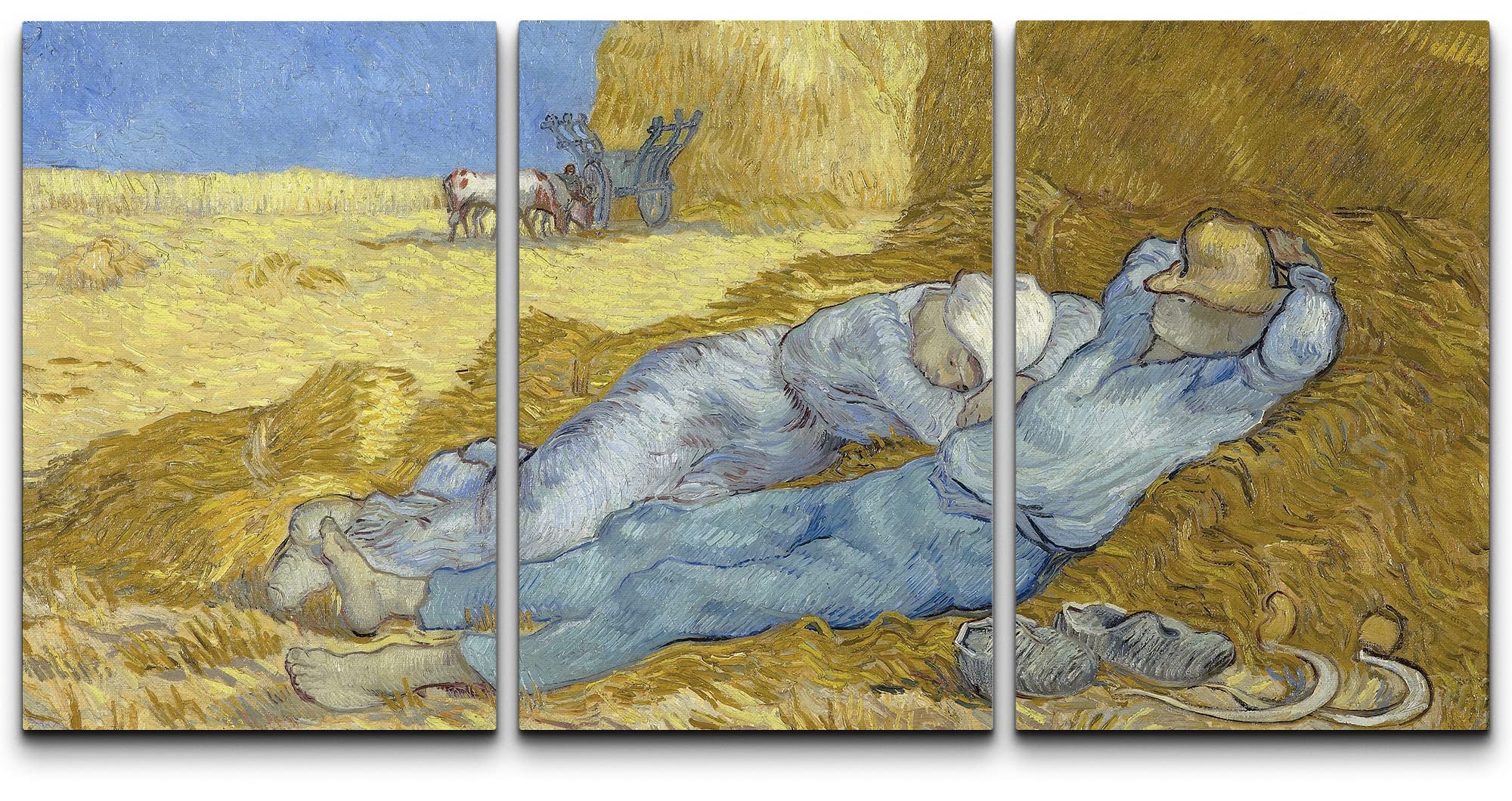 Wall26 Canvas Print Wall Art Set The Siesta (After Millet) Vincent Van Gogh Classical Illustrations Fine Art Decorative Historic