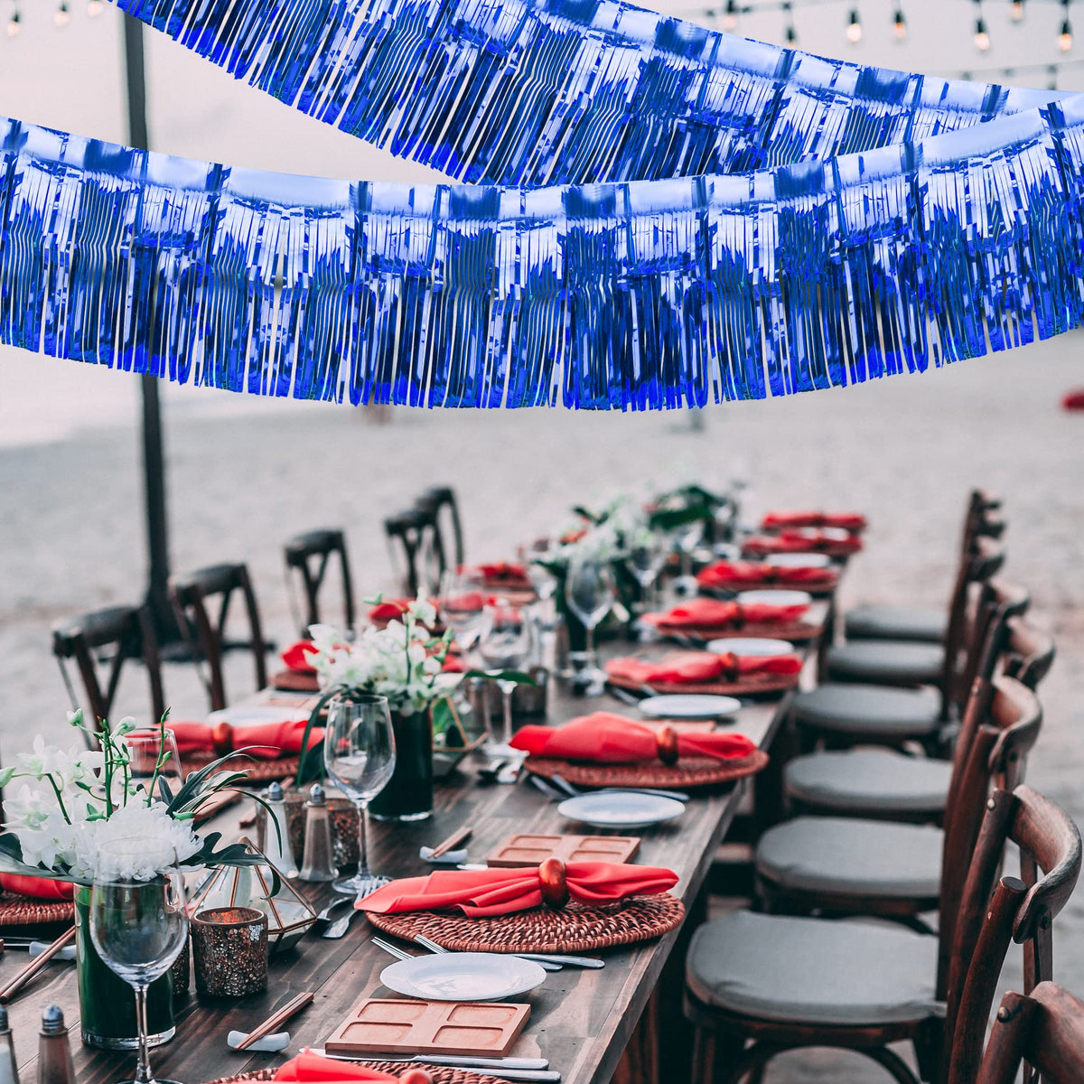 Float Fridge 4 Pack Iridescent Float Fringe Curtains, Metallic Foil Fringe Garland ...