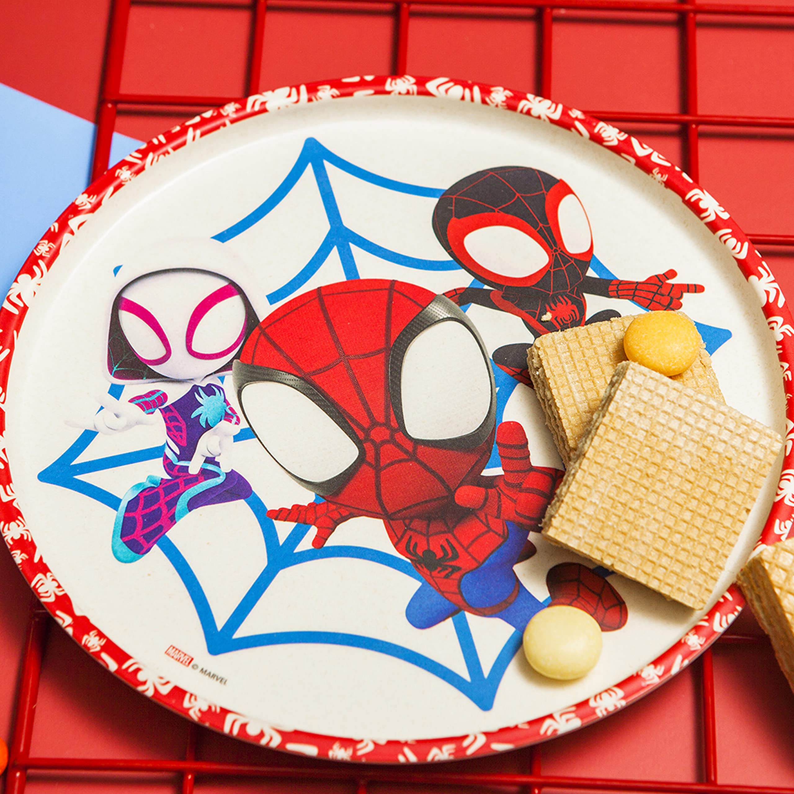Zak Designs Marvel Spider-Man Dinnerware Set For Kids Includes 8'' Plate, 6'' Bowl, And 10Oz Tumbler, Durable And Sustainable Me