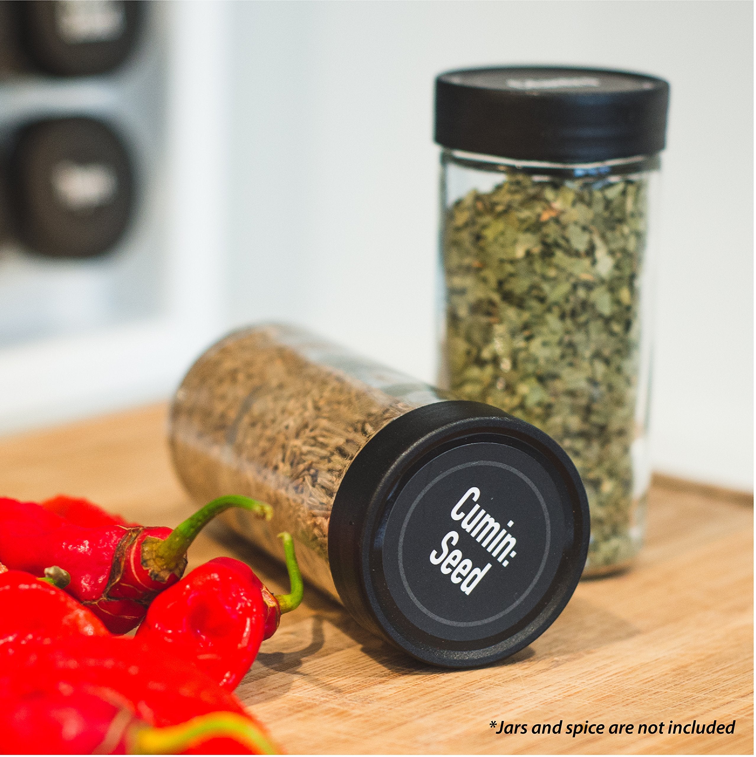 Allspice Ultimate Spice Label Set 525 Preprinted Water Resistant Round Spice Jar Labels Set 1.5 With Extra Fine White Paint Pe